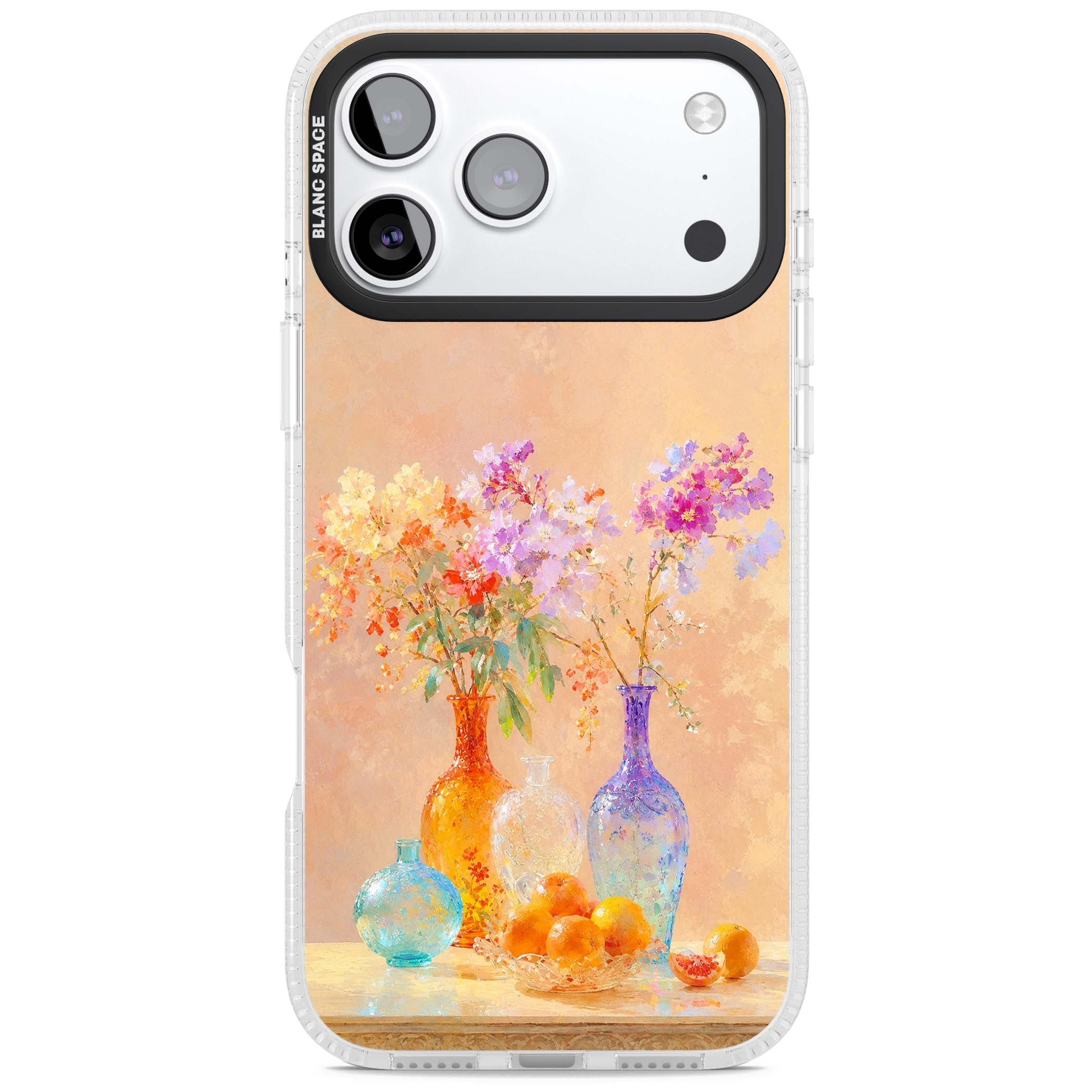 Peach Glass art iPhone case | Clear Case Impact Air case for iPhone 17 Pro, iPhone 17 Pro Max