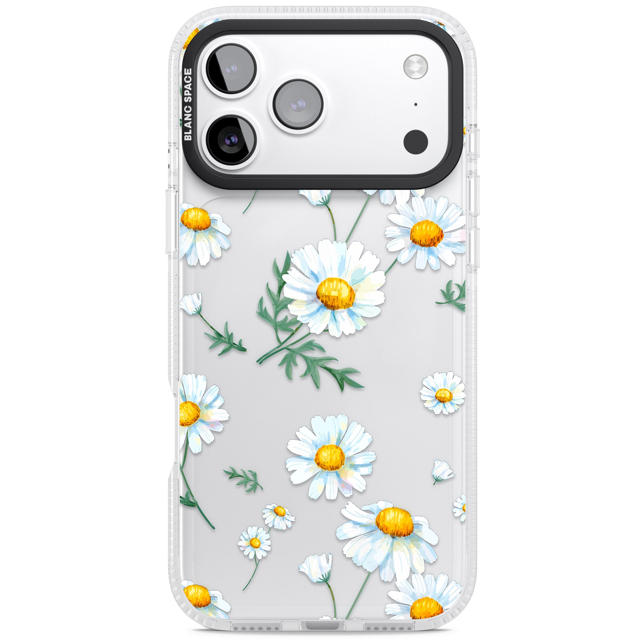 Vintage Painted Daisies iPhone 17 Pro Impact Air Clear Phone Case