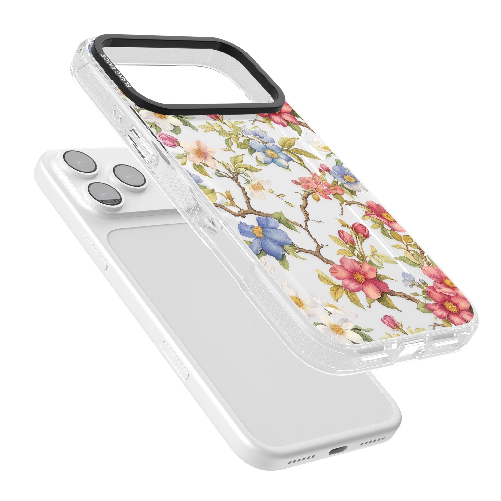 Vintage Vines & Flowers iPhone 17 Pro Impact Air Clear Phone Case Colours