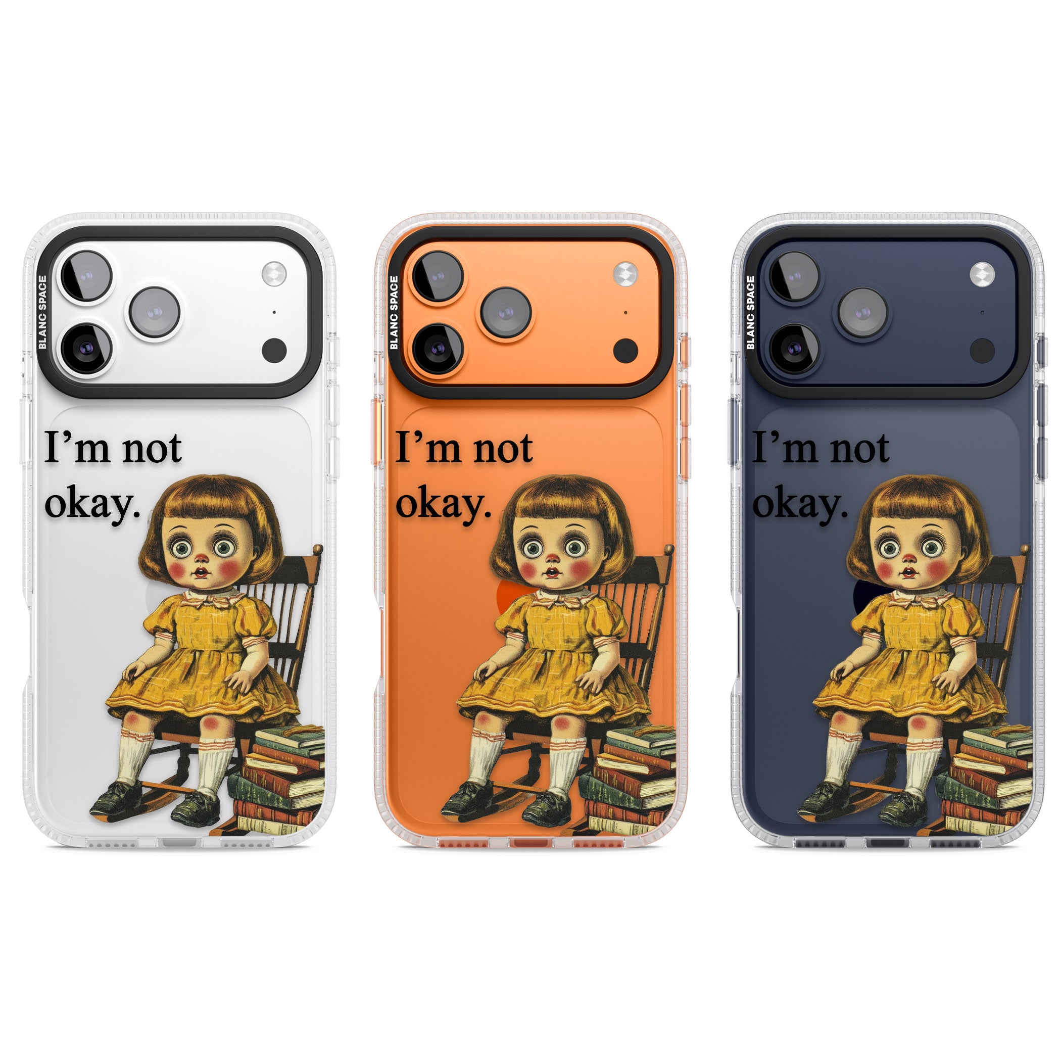 Im Not Okay iPhone 17 Pro Impact Air Clear Phone Case APT Impact Protection