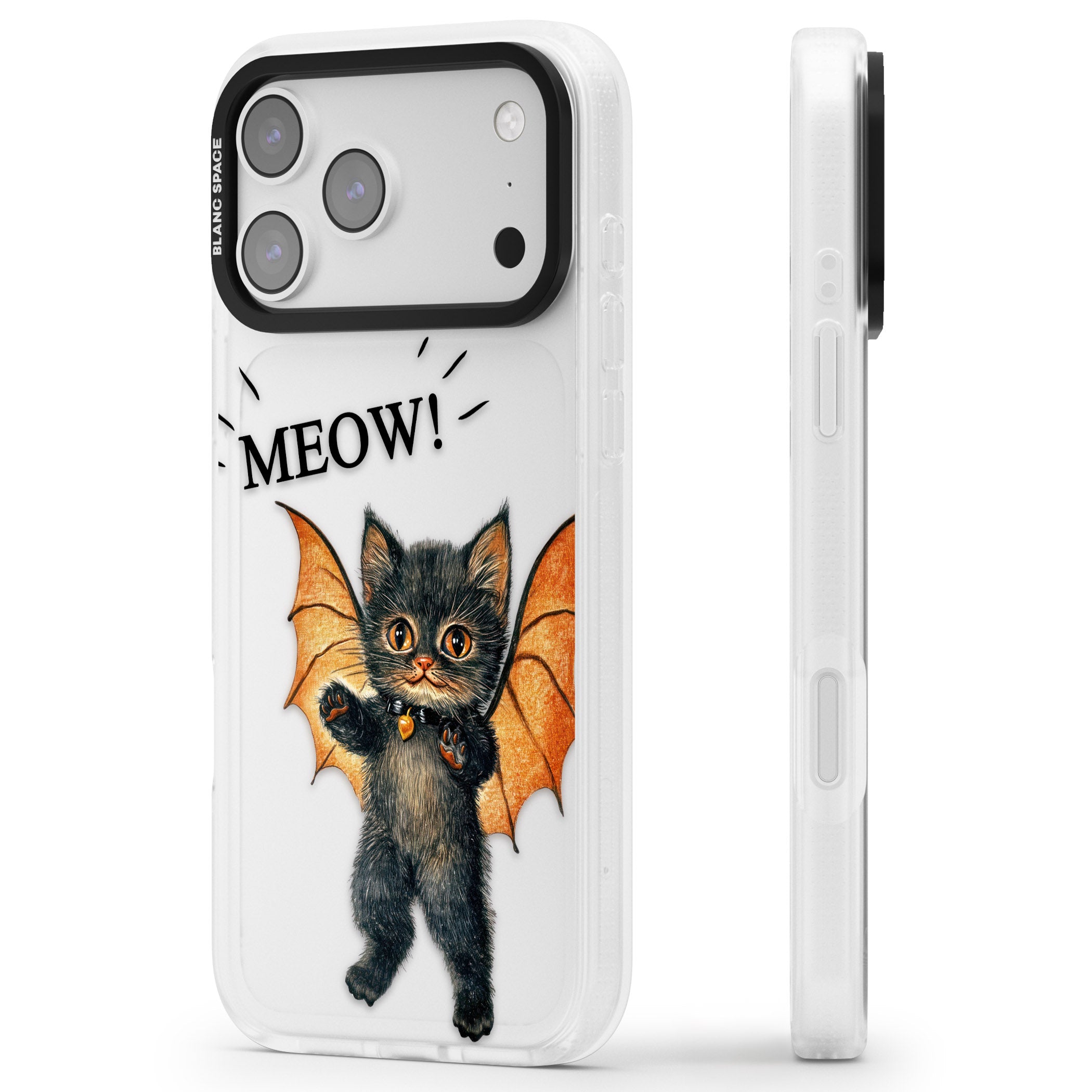 Meow iPhone 17 Pro Impact Air Clear Phone Case Side Profile