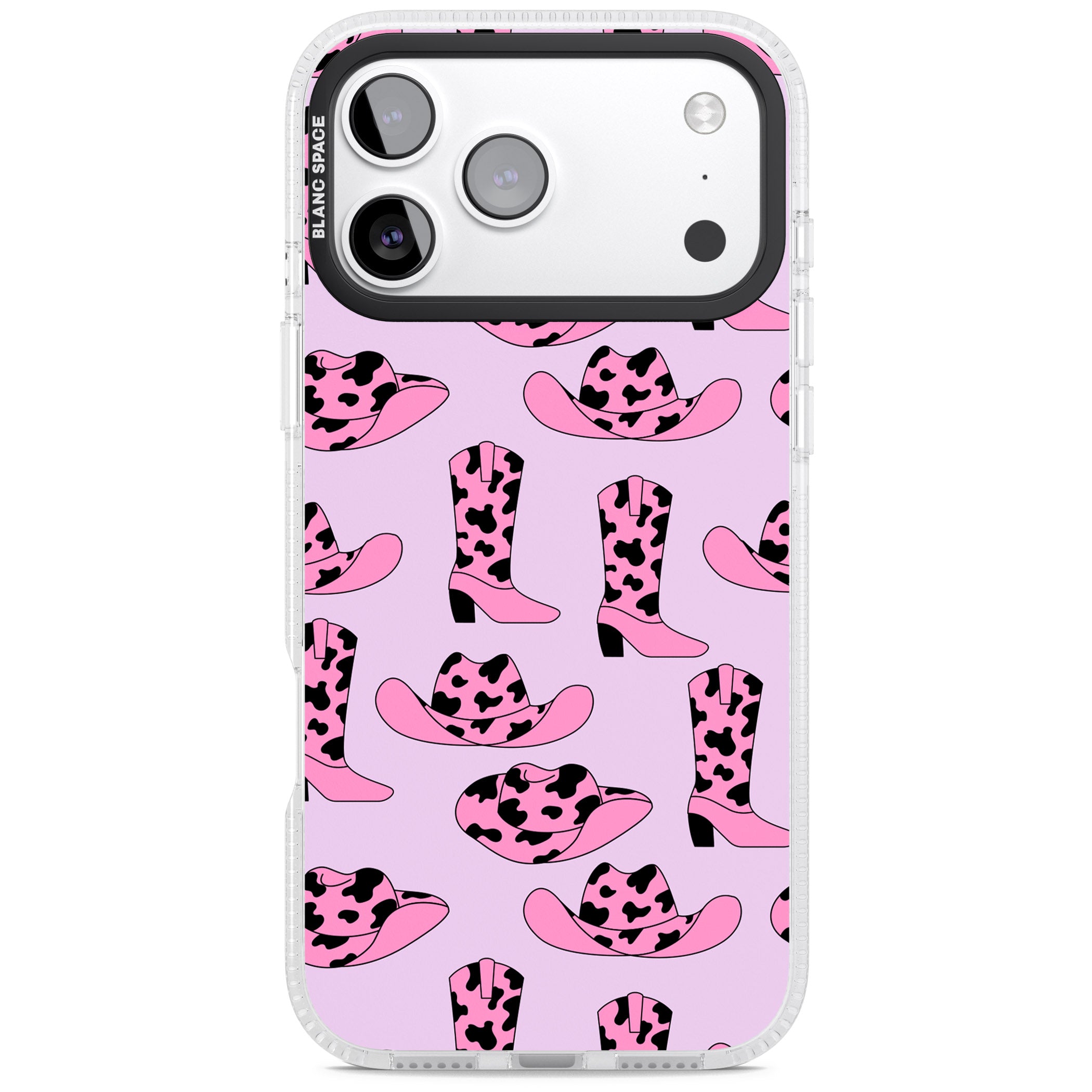 Cow Girl Pattern iPhone 17 Pro Impact Air Clear Phone Case