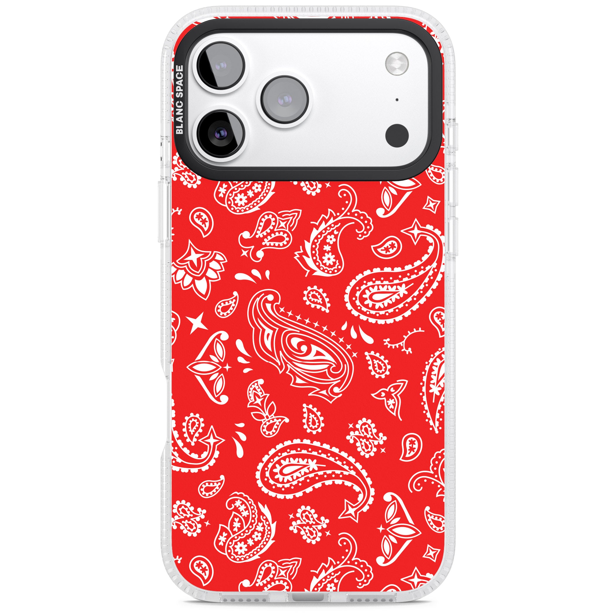 Red Bandana iPhone 17 Pro Impact Air Clear Phone Case