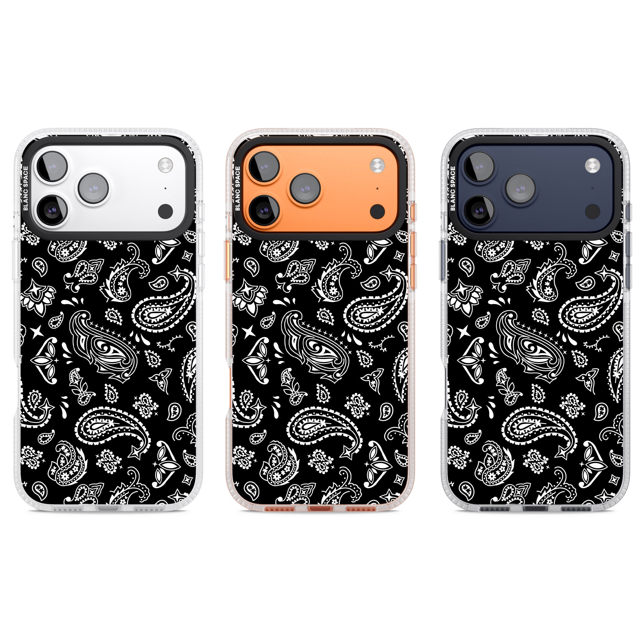 Black Bandana iPhone 17 Pro Impact Air Clear Phone Case APT Impact Protection