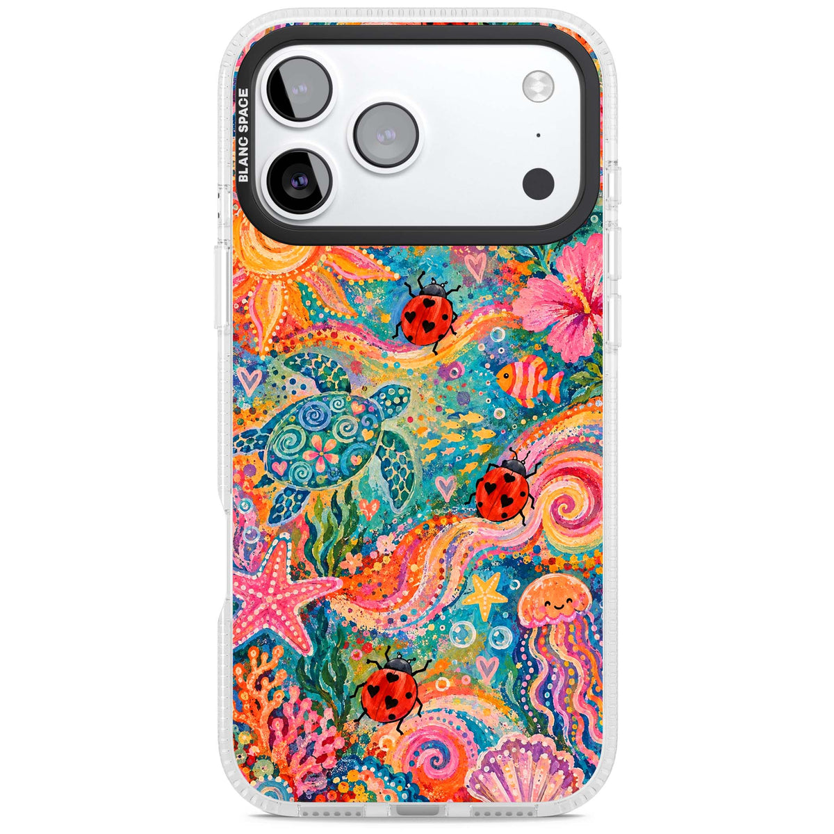 Coral Whimsy for her iPhone case | Clear Case Impact Air case for iPhone 17 Pro, iPhone 17 Pro Max