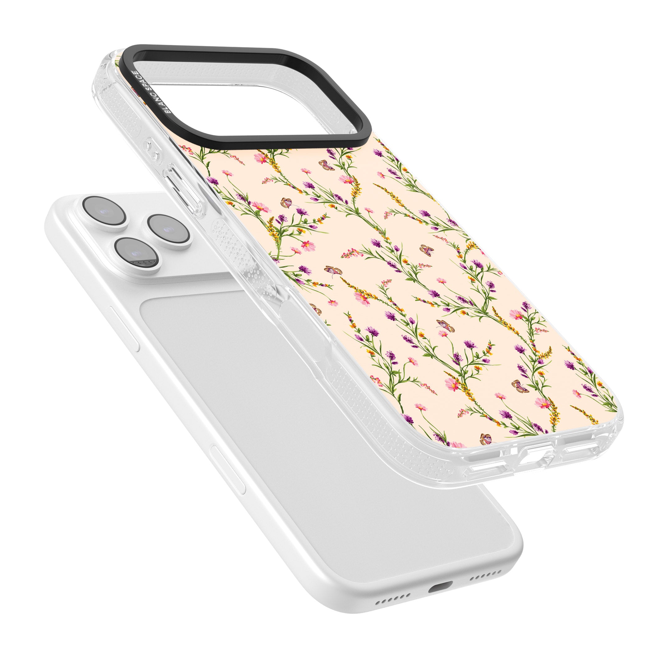 Meadow Wildflowers iPhone 17 Pro Impact Air Clear Phone Case Colours