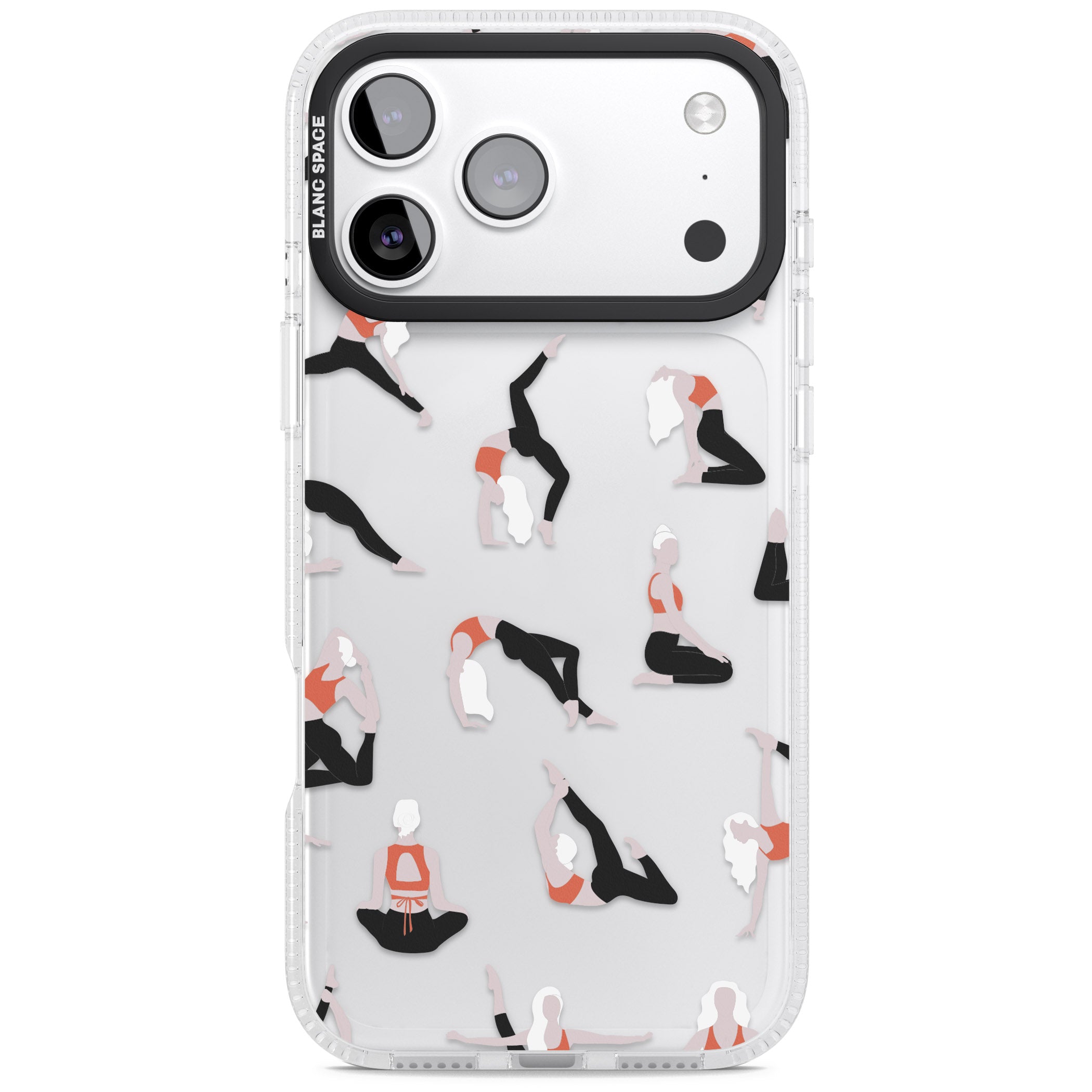 Yoga Poses Clear iPhone 17 Pro Impact Air Clear Phone Case