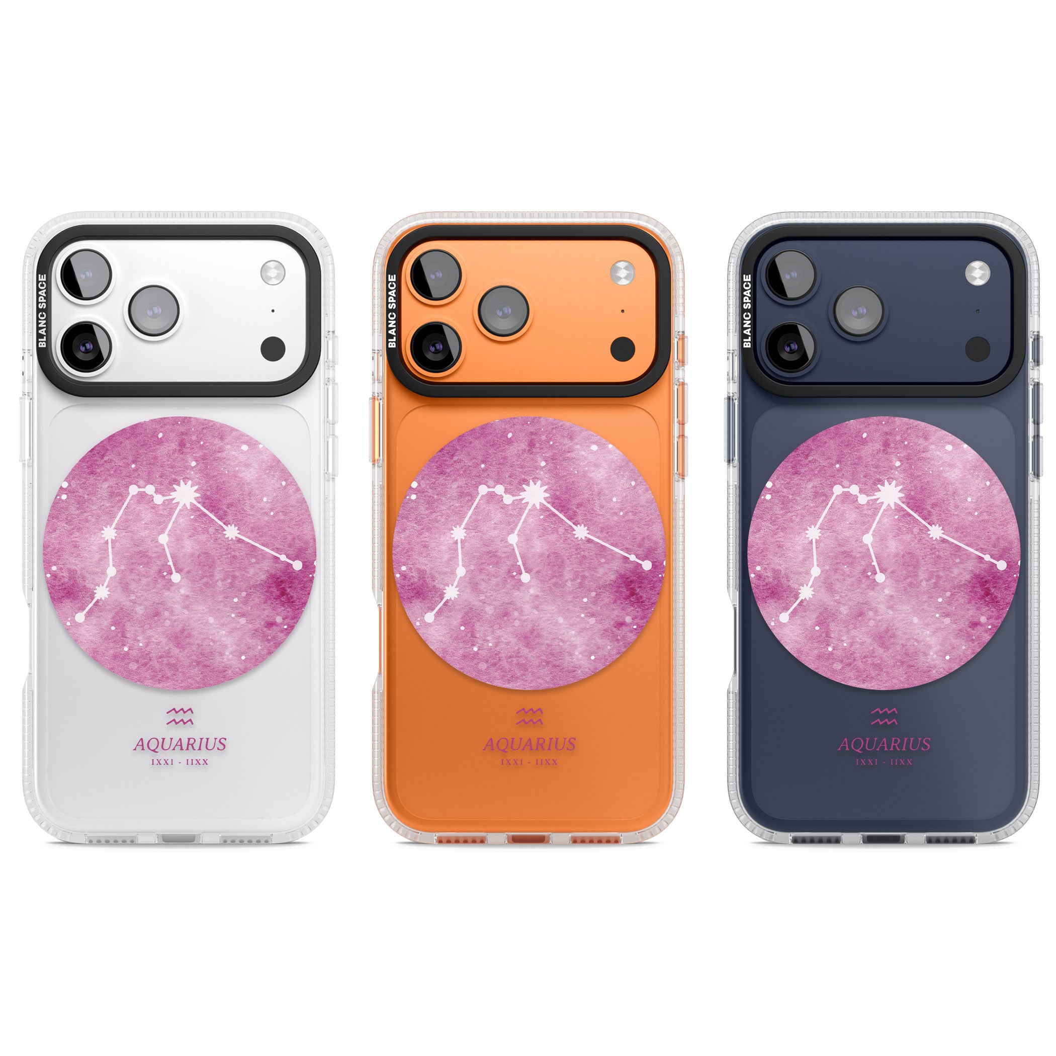 Aquarius Zodiac iPhone 17 Pro Impact Air Clear Phone Case APT Impact Protection