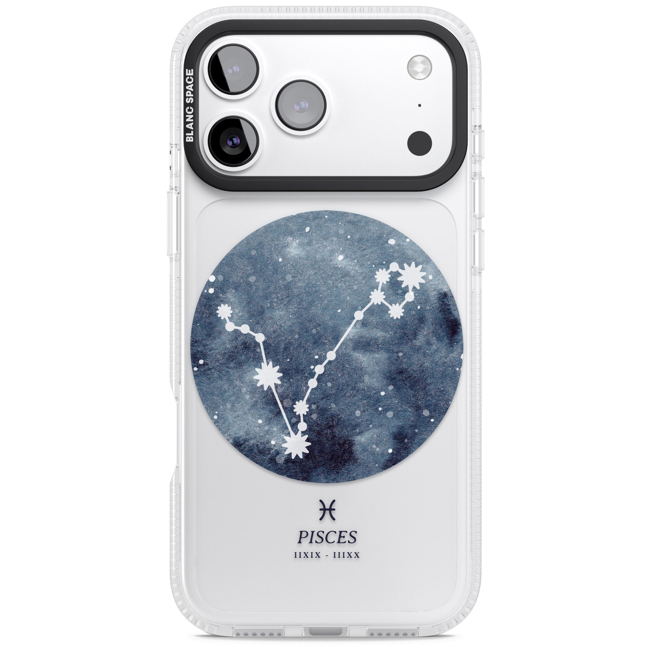Pisces Zodiac Constellation iPhone 17 Pro Impact Air Clear Phone Case