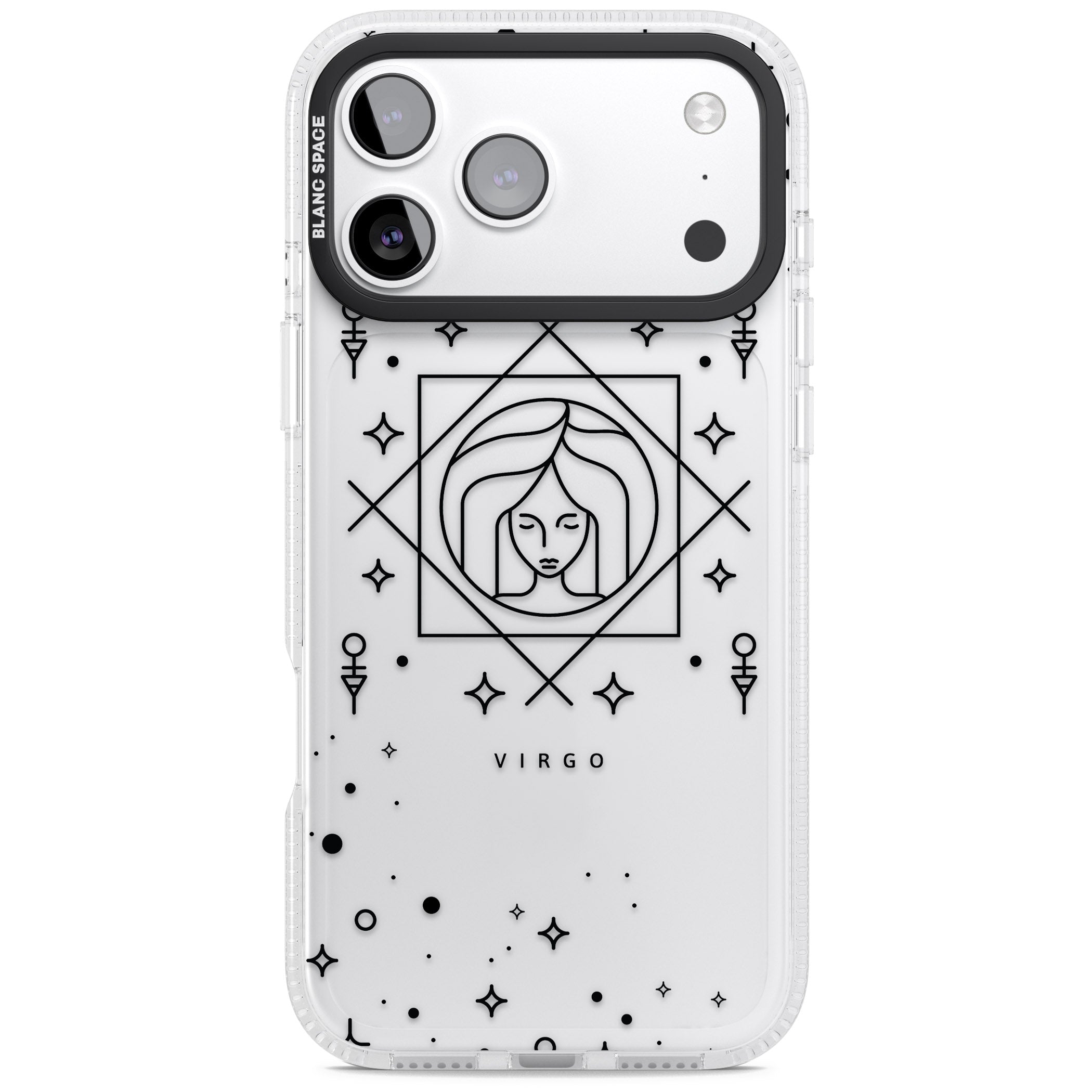 Virgo Emblem iPhone 17 Pro Impact Air Clear Phone Case