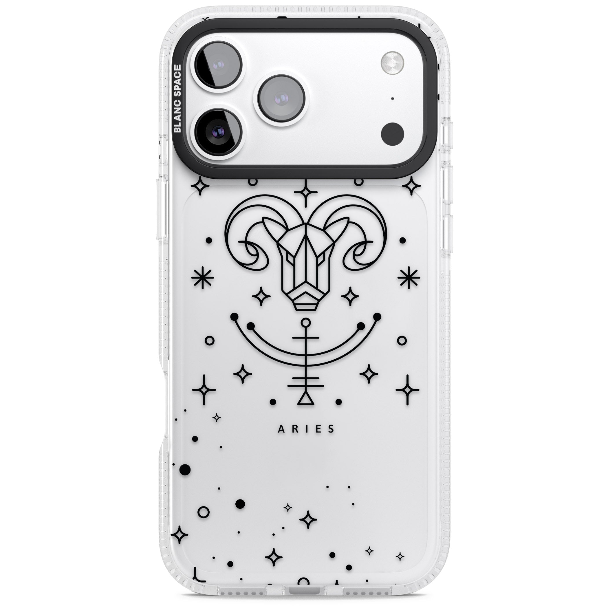 Aries Emblem iPhone 17 Pro Impact Air Clear Phone Case