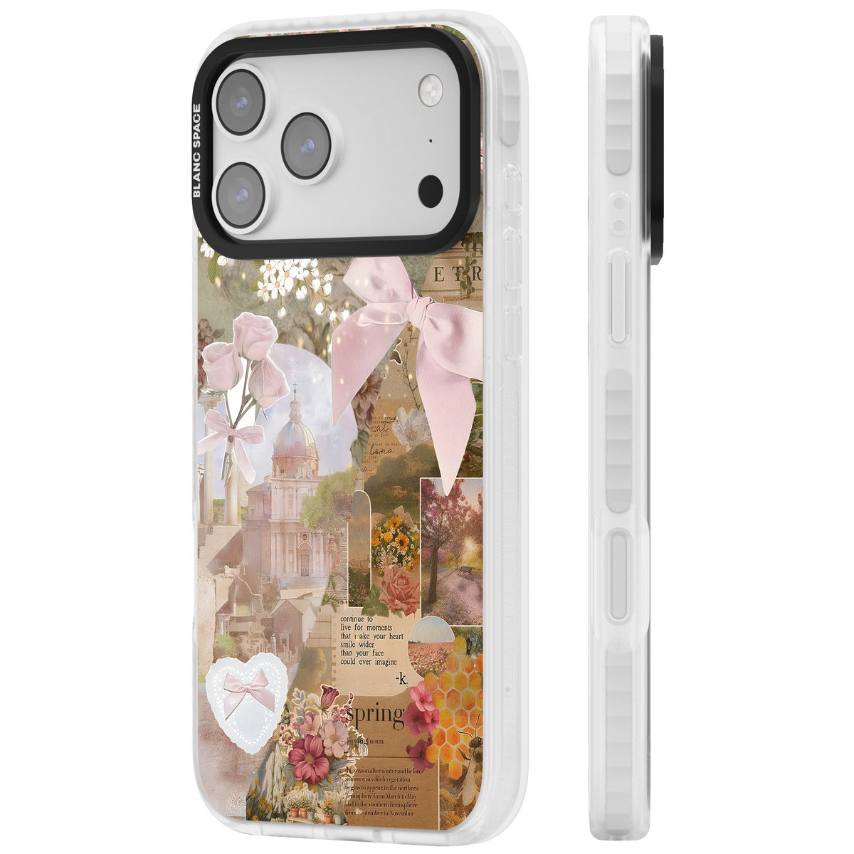 Coquette Collage iPhone 17 Pro Max Impact Clear Phone Case side