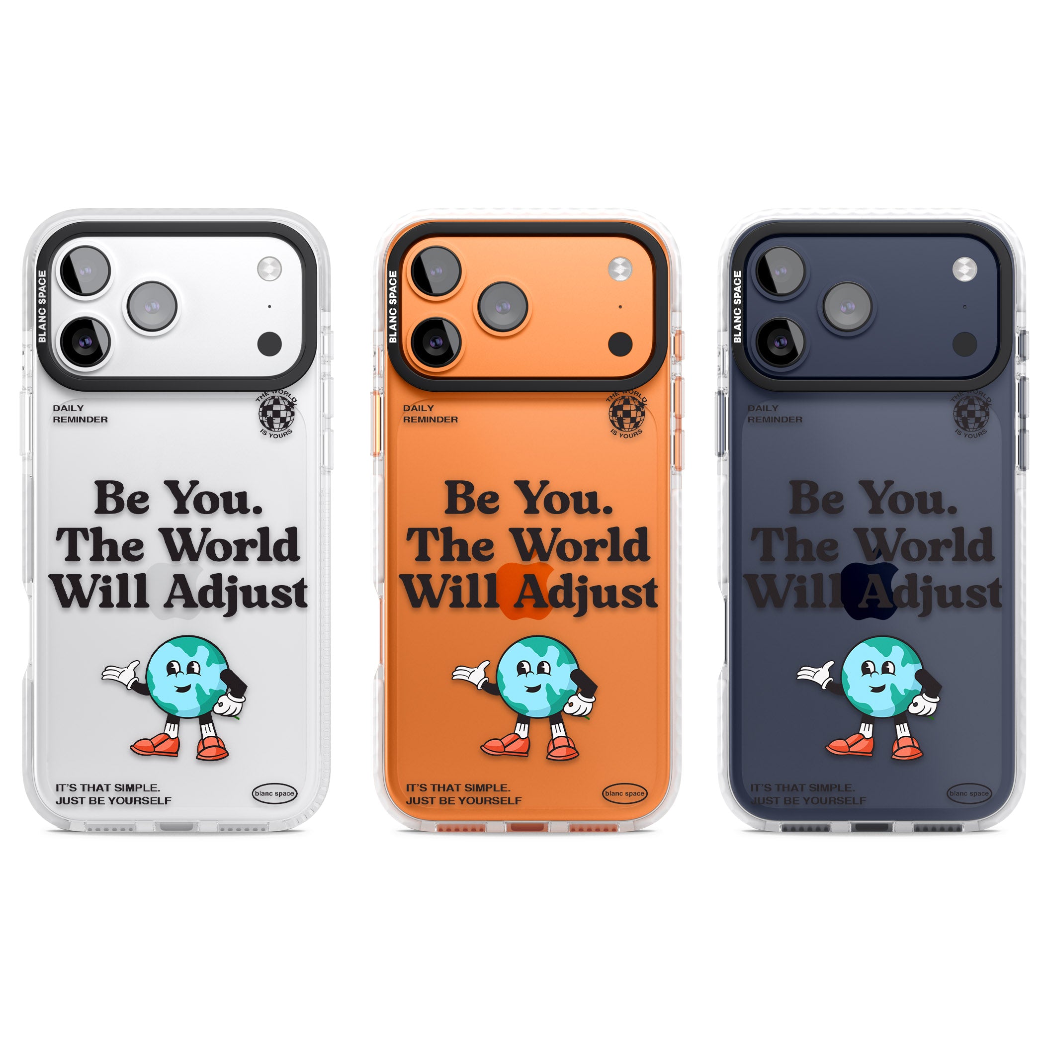Be You The World Will Adjust iPhone 17 Pro Impact Clear Phone Case APT Impact Protection