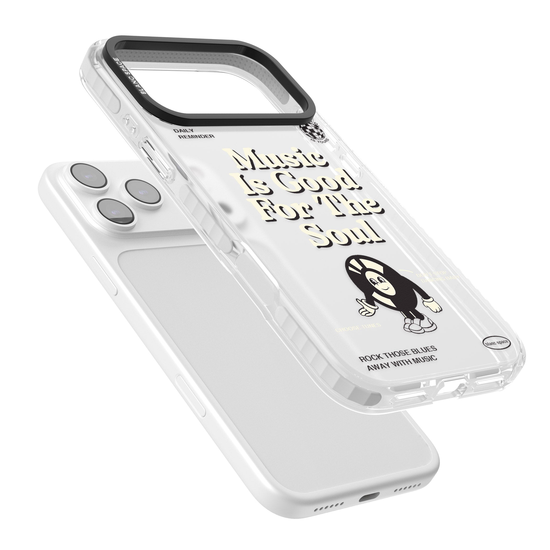 Music Is Good For The Soul iPhone 17 Pro Impact Clear Phone Case Colours