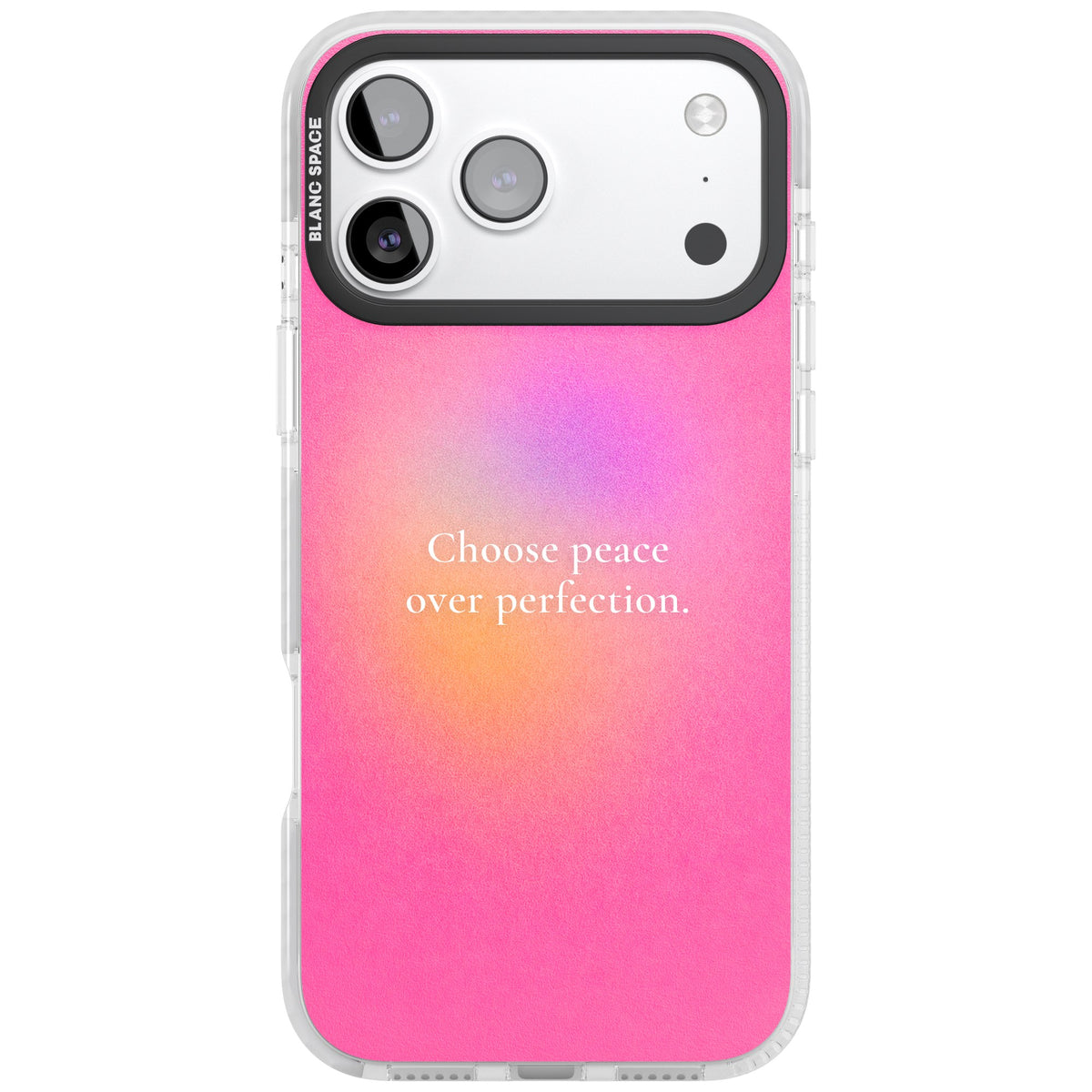 Peace Over Perfection iPhone 17 Pro Max Impact Clear Phone Case front