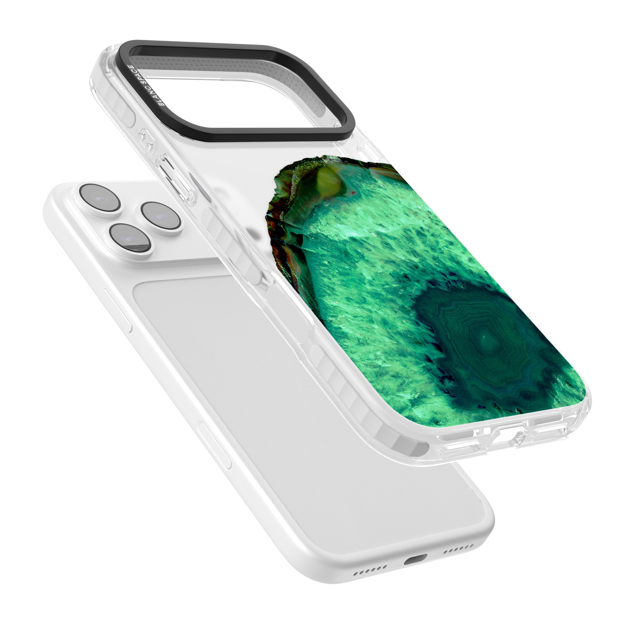 Emerald Geode iPhone 17 Pro Impact Clear Phone Case Colours