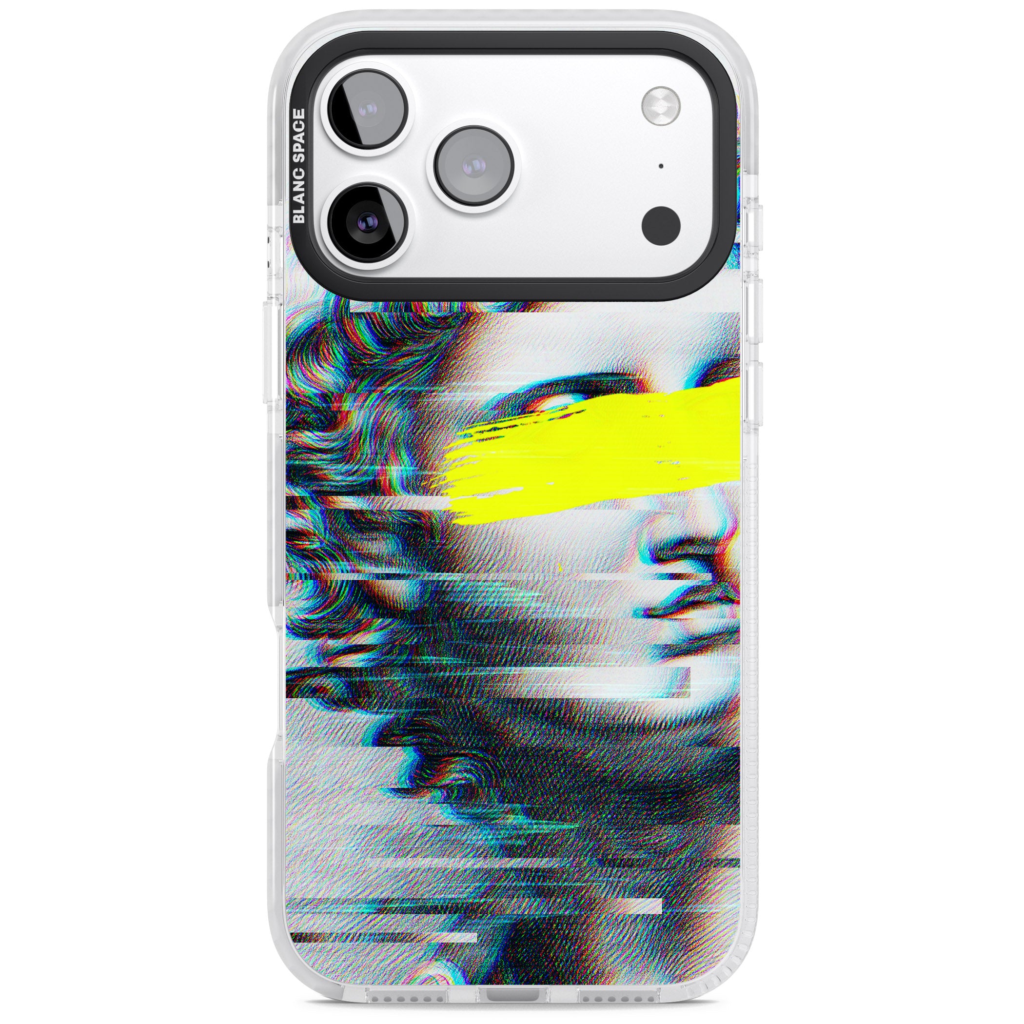 Glitched Fragment iPhone 17 Pro Impact Clear Phone Case