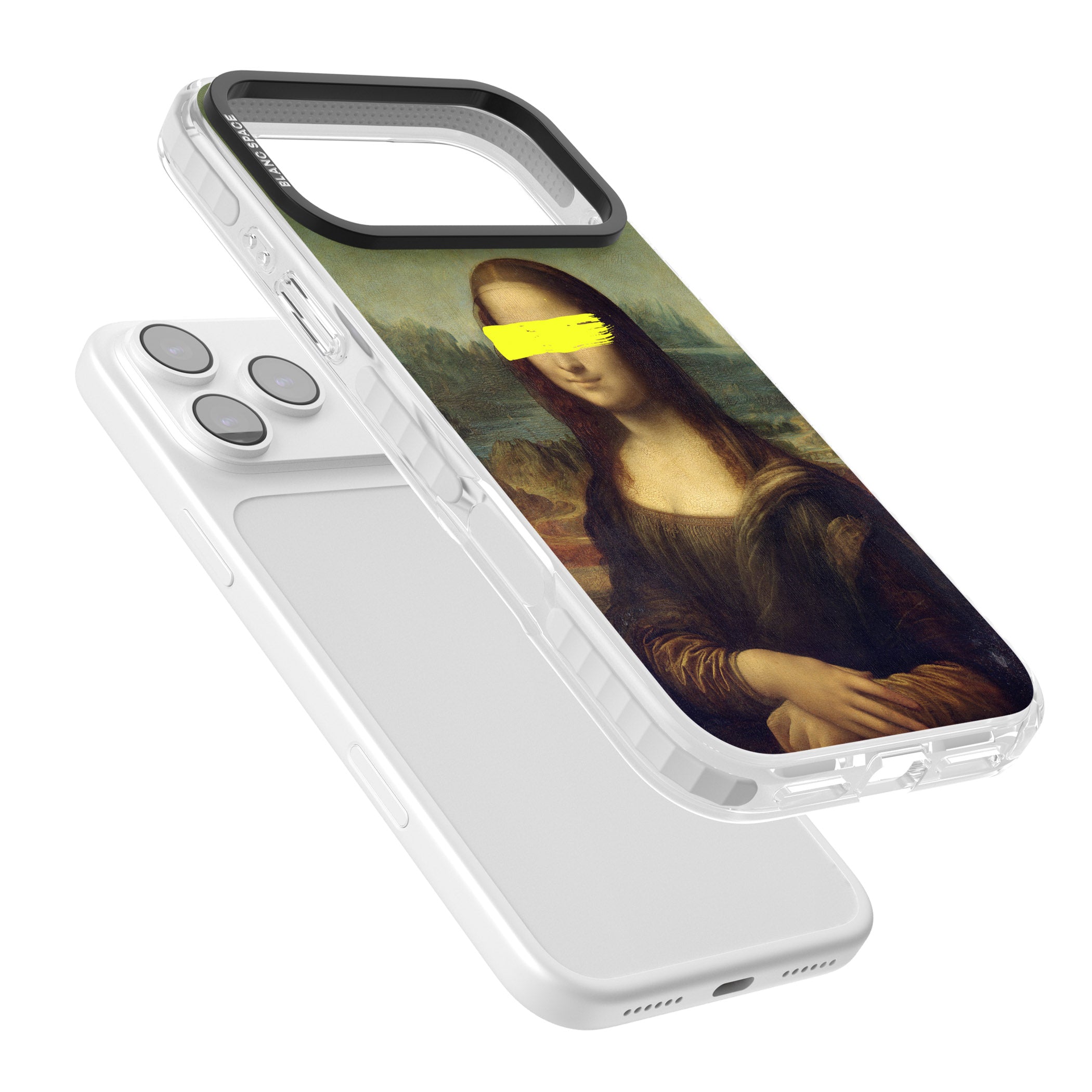 Vandaled Mona Lisa iPhone 17 Pro Impact Clear Phone Case Colours