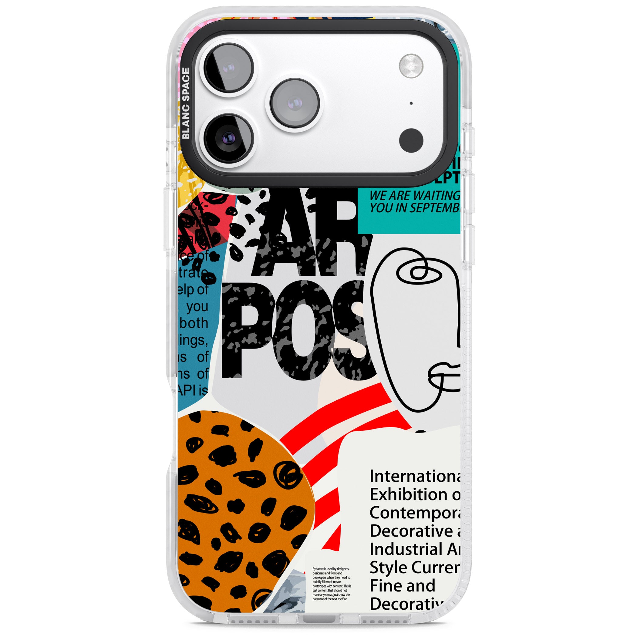 Abstract Art Poster iPhone 17 Pro Impact Clear Phone Case