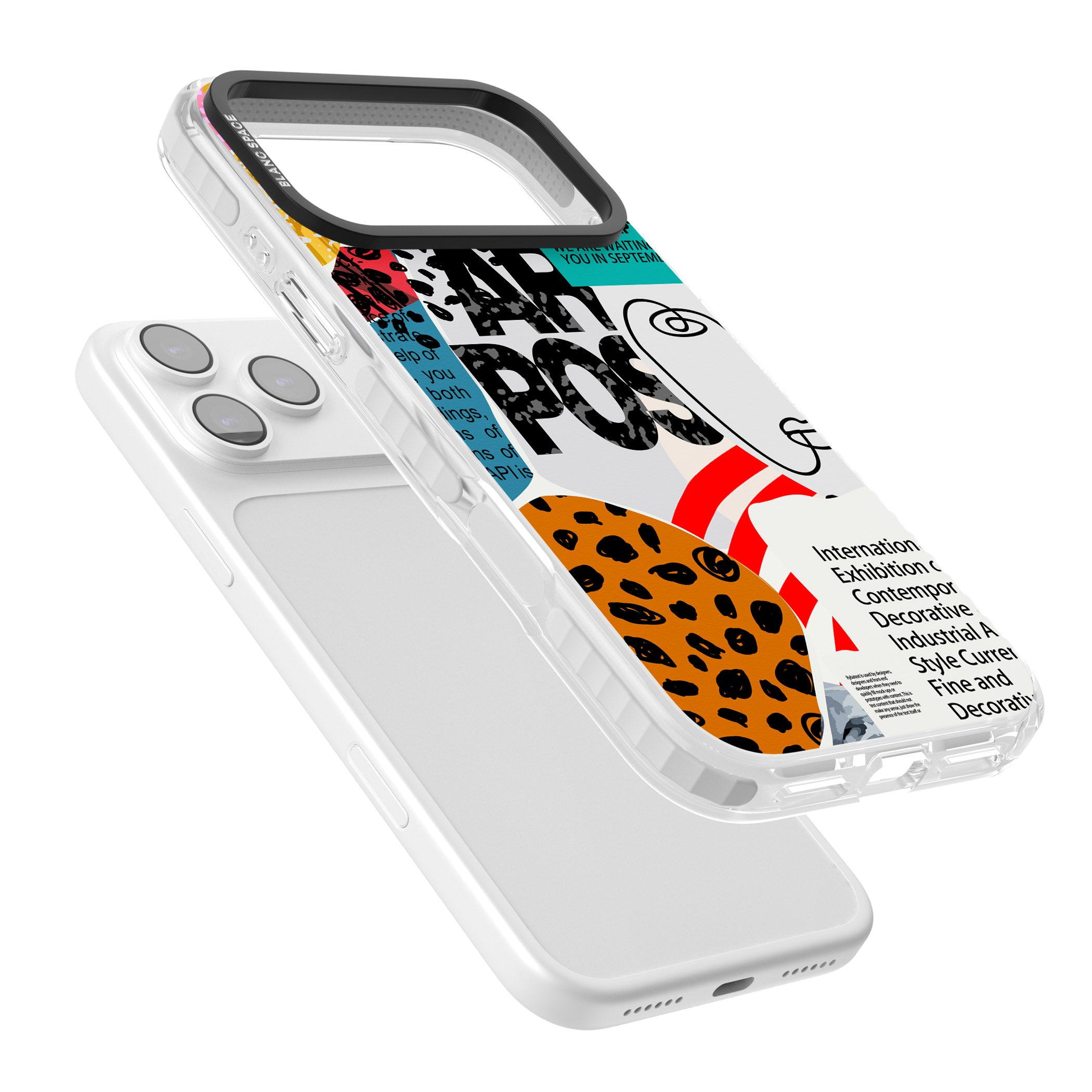 Abstract Art Poster iPhone 17 Pro Impact Clear Phone Case Colours