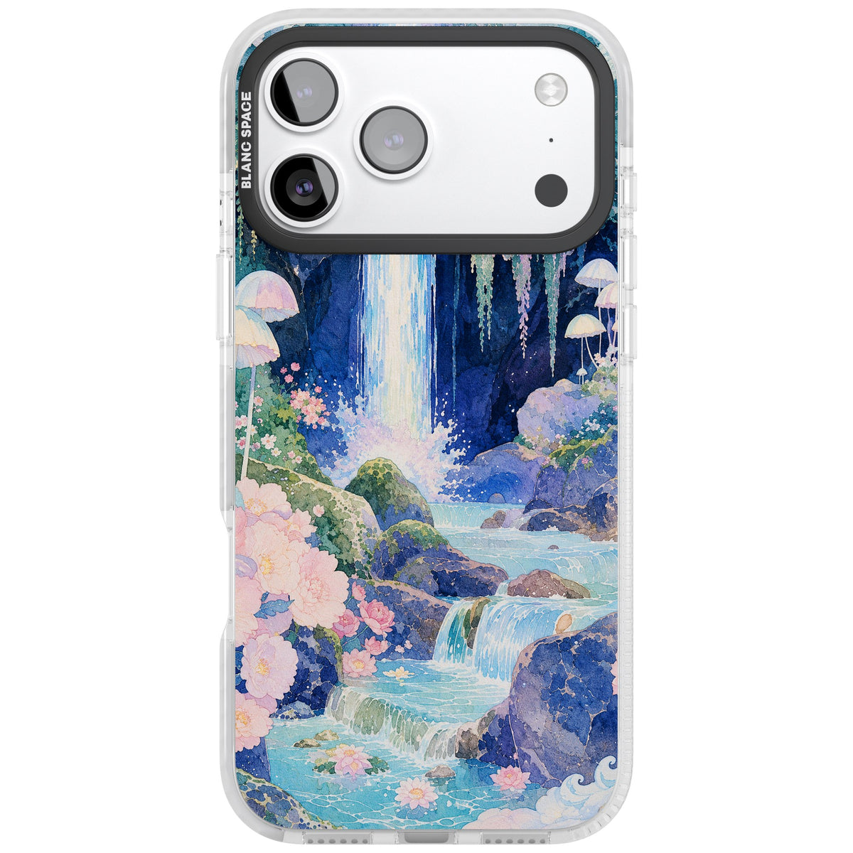 Mystic Waterfall iPhone 17 Pro Max Impact Clear Phone Case front