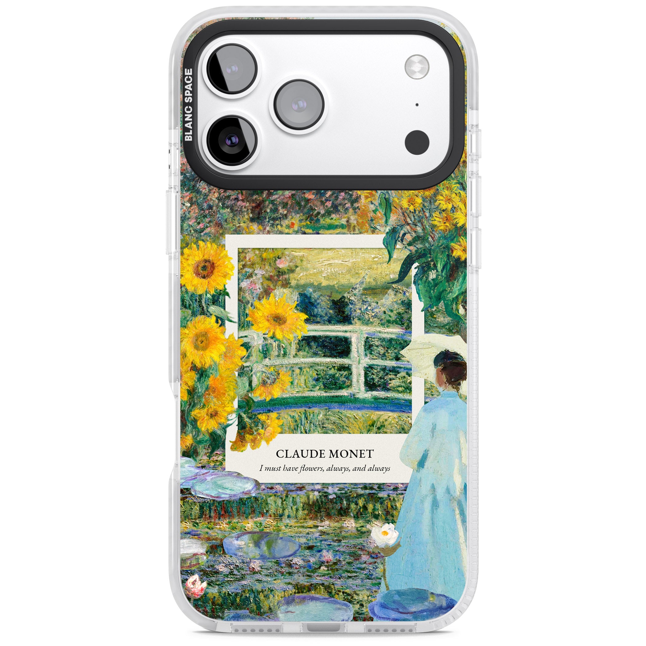 Monet Garden Bridge iPhone 17 Pro Impact Clear Phone Case