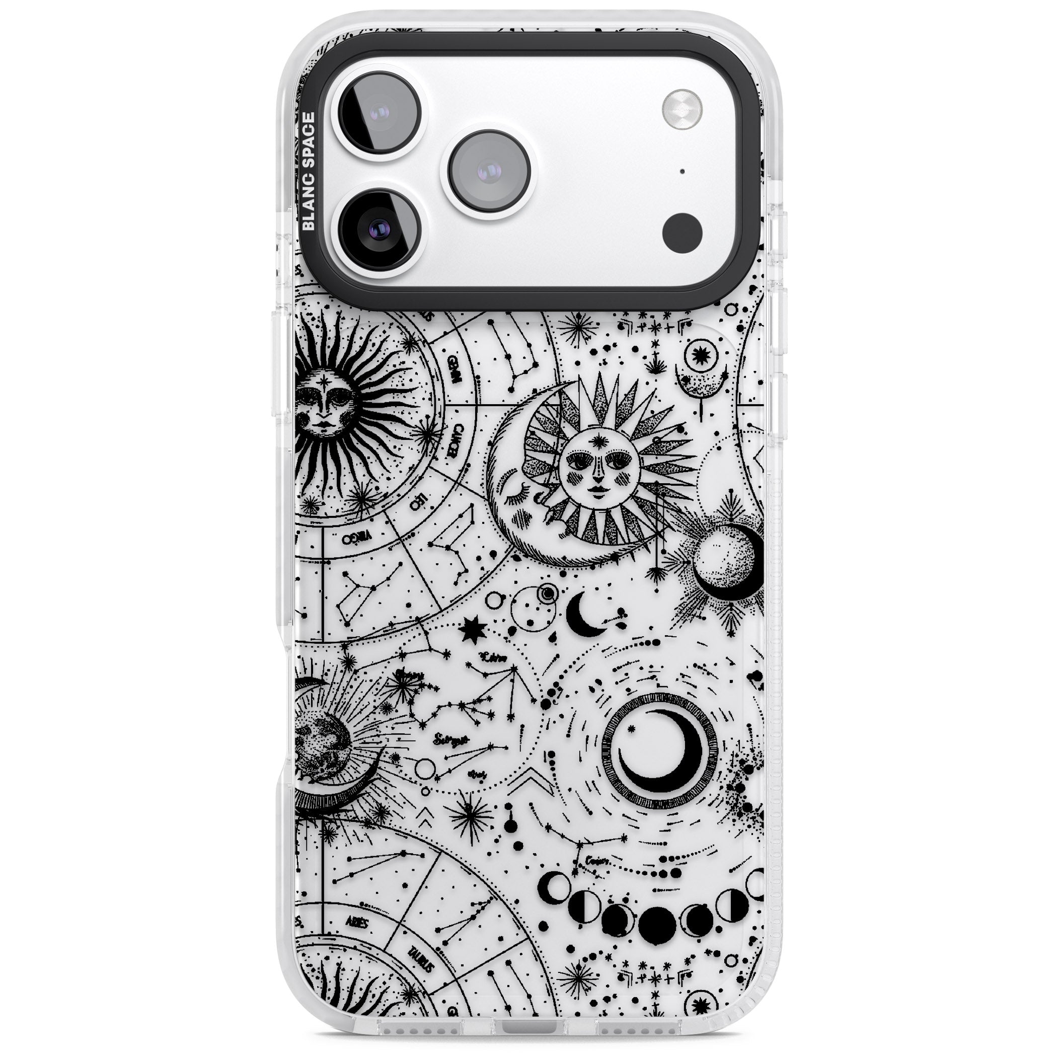 Celestial Zodiac iPhone 17 Pro Impact Clear Phone Case