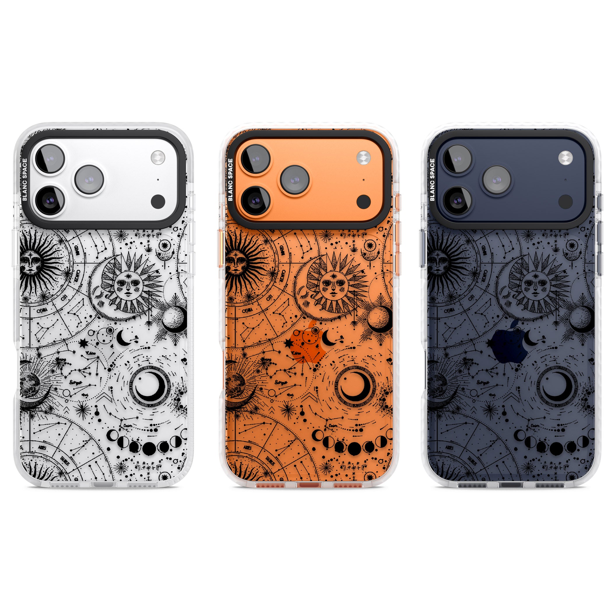 Celestial Zodiac iPhone 17 Pro Impact Clear Phone Case APT Impact Protection