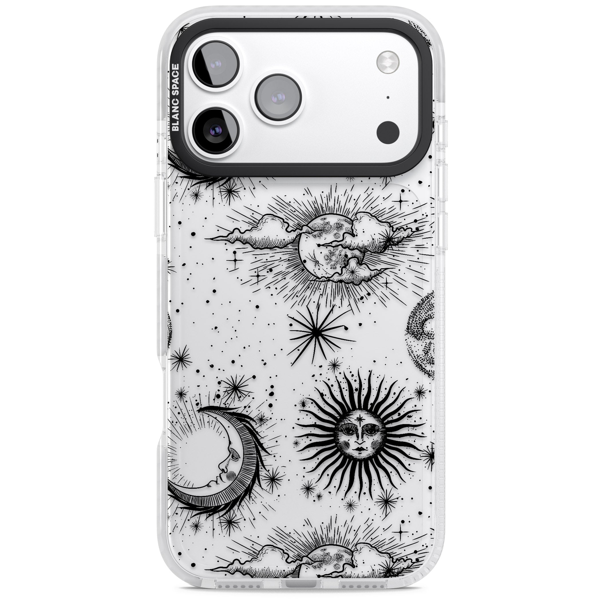 Suns, Moons & Clouds iPhone 17 Pro Impact Clear Phone Case