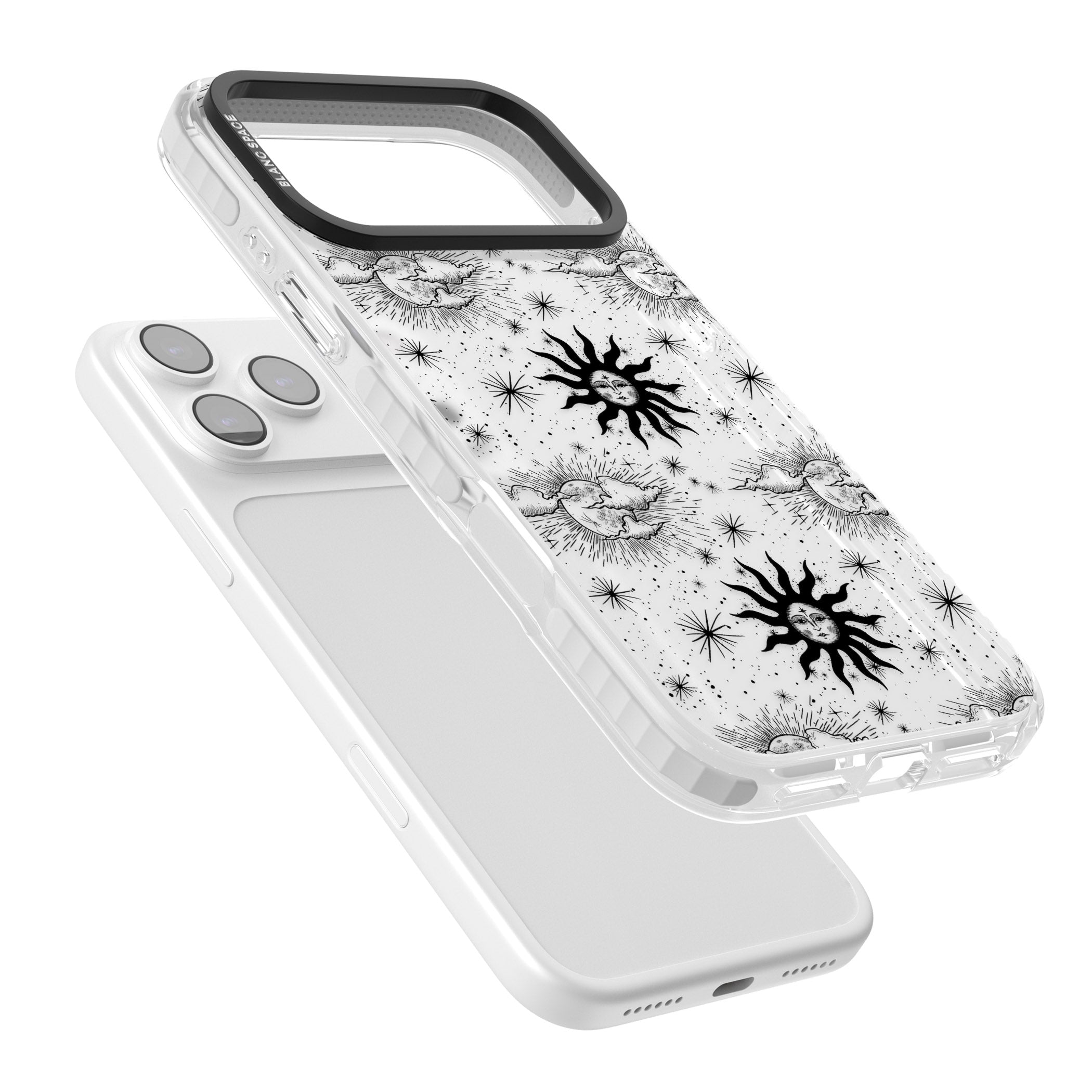 Vintage Sun & Moon iPhone 17 Pro Impact Clear Phone Case Colours