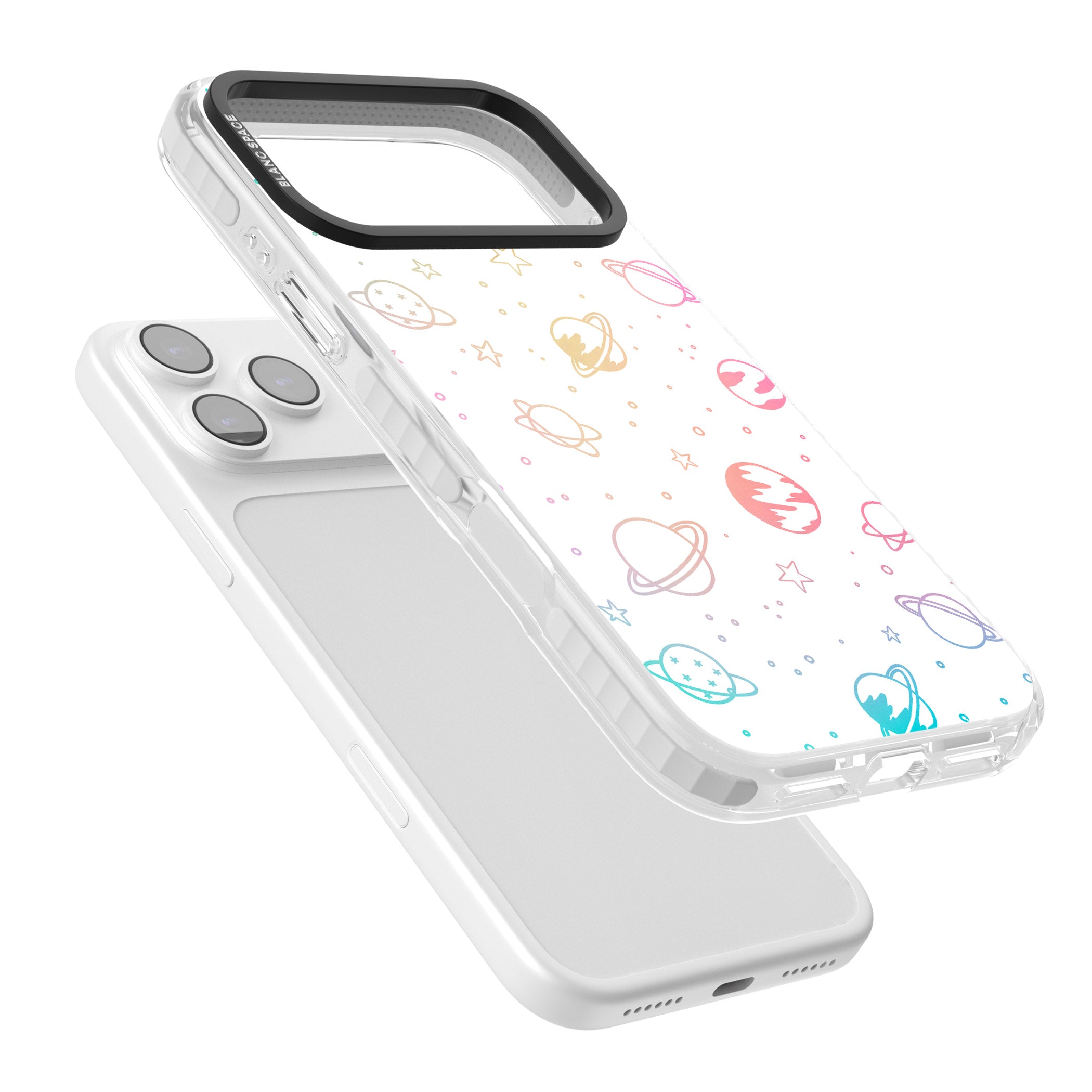 Pastel Cosmic Galaxy iPhone 17 Pro Impact Clear Phone Case Colours