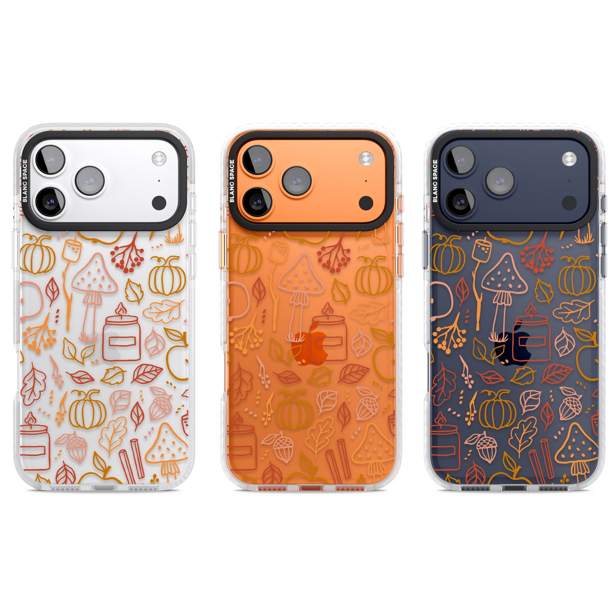 Autumn Line Pattern iPhone 17 Pro Impact Clear Phone Case APT Impact Protection