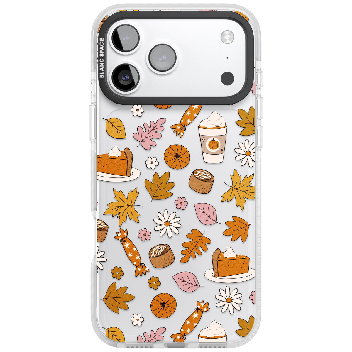 Pumpkin Spice iPhone 17 Pro Max Impact Clear Phone Case front