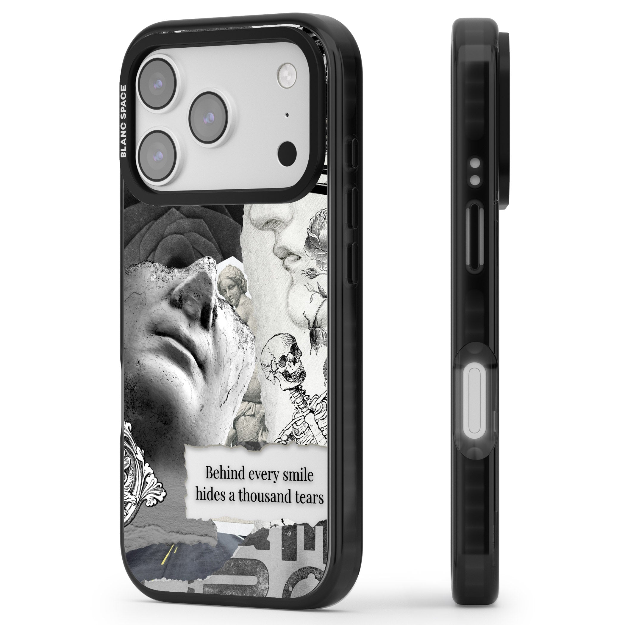 Behind Every Smile iPhone 17 Pro Impact Black Phone Case Side Profile