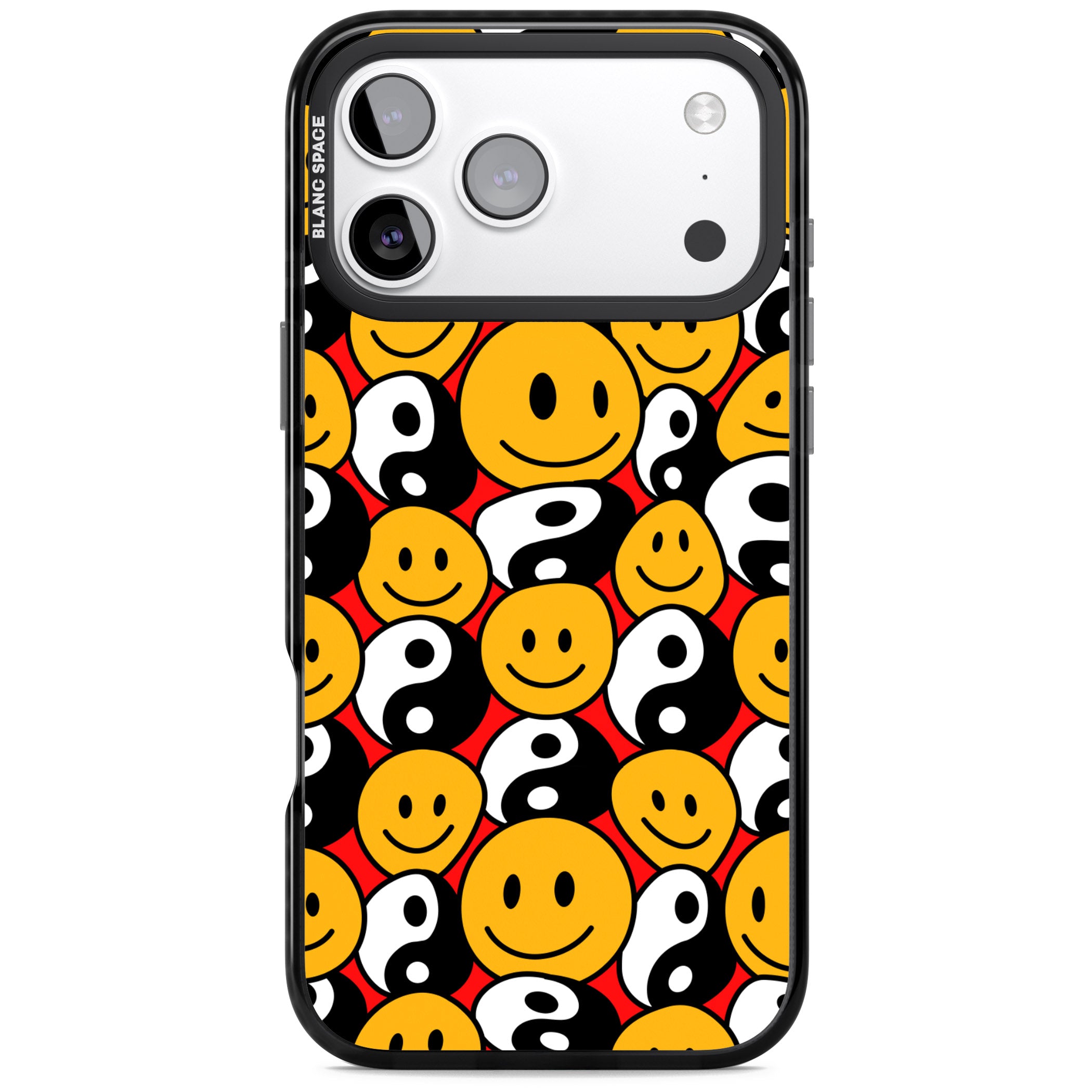 Yin Yang & Faces iPhone 17 Pro Impact Black Phone Case