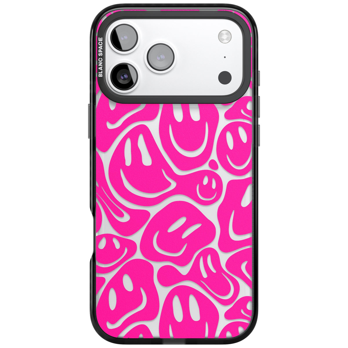 Pink Acid Faces iPhone 17 Pro Max Impact Black Phone Case front