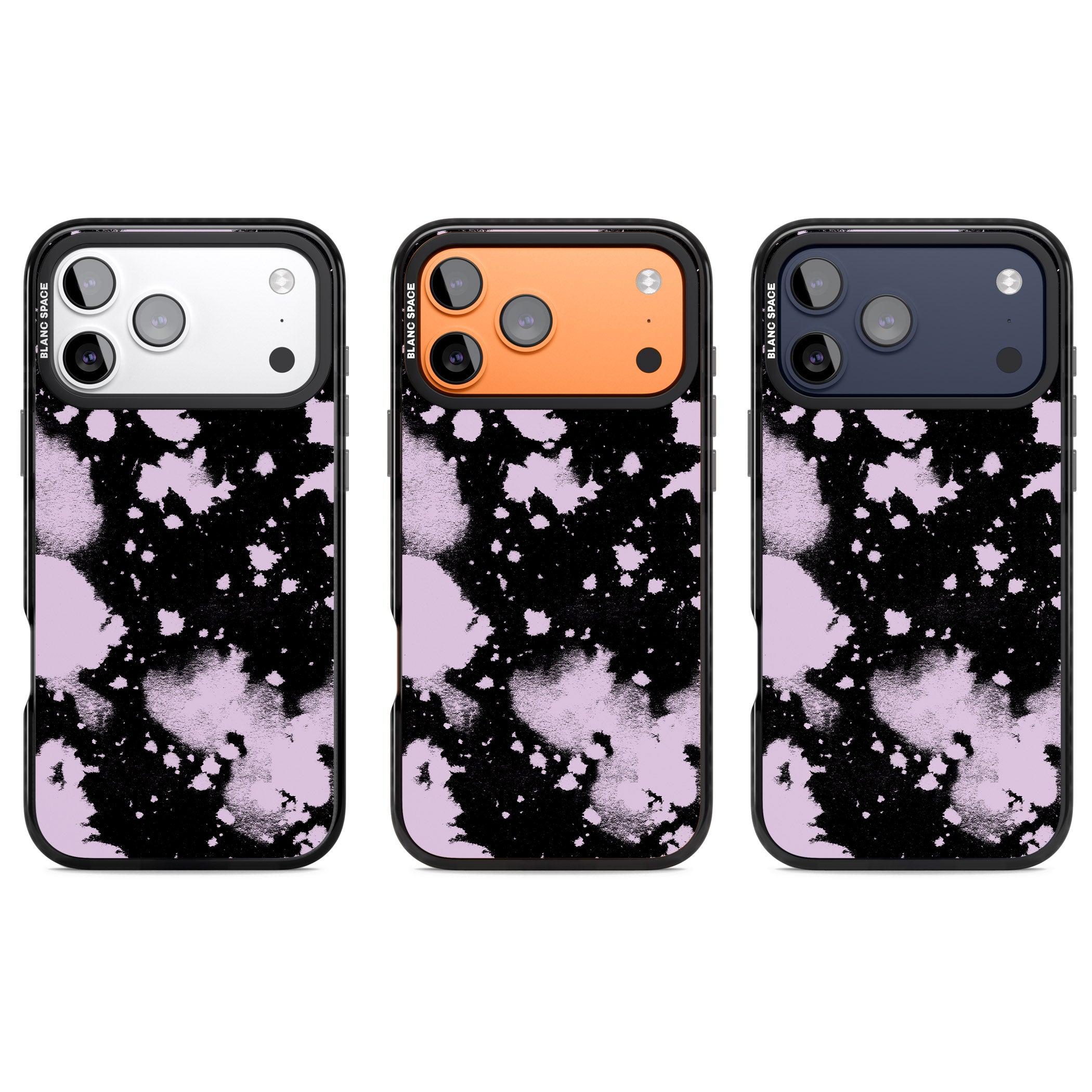 Pink & Black Acid Wash Tie Dye iPhone 17 Pro Impact Black Phone Case APT Impact Protection