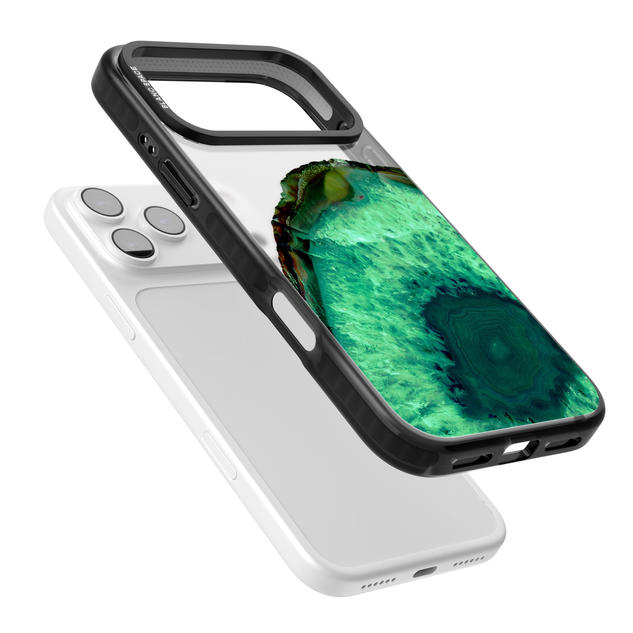 Emerald Geode iPhone 17 Pro Impact Black Phone Case Colours