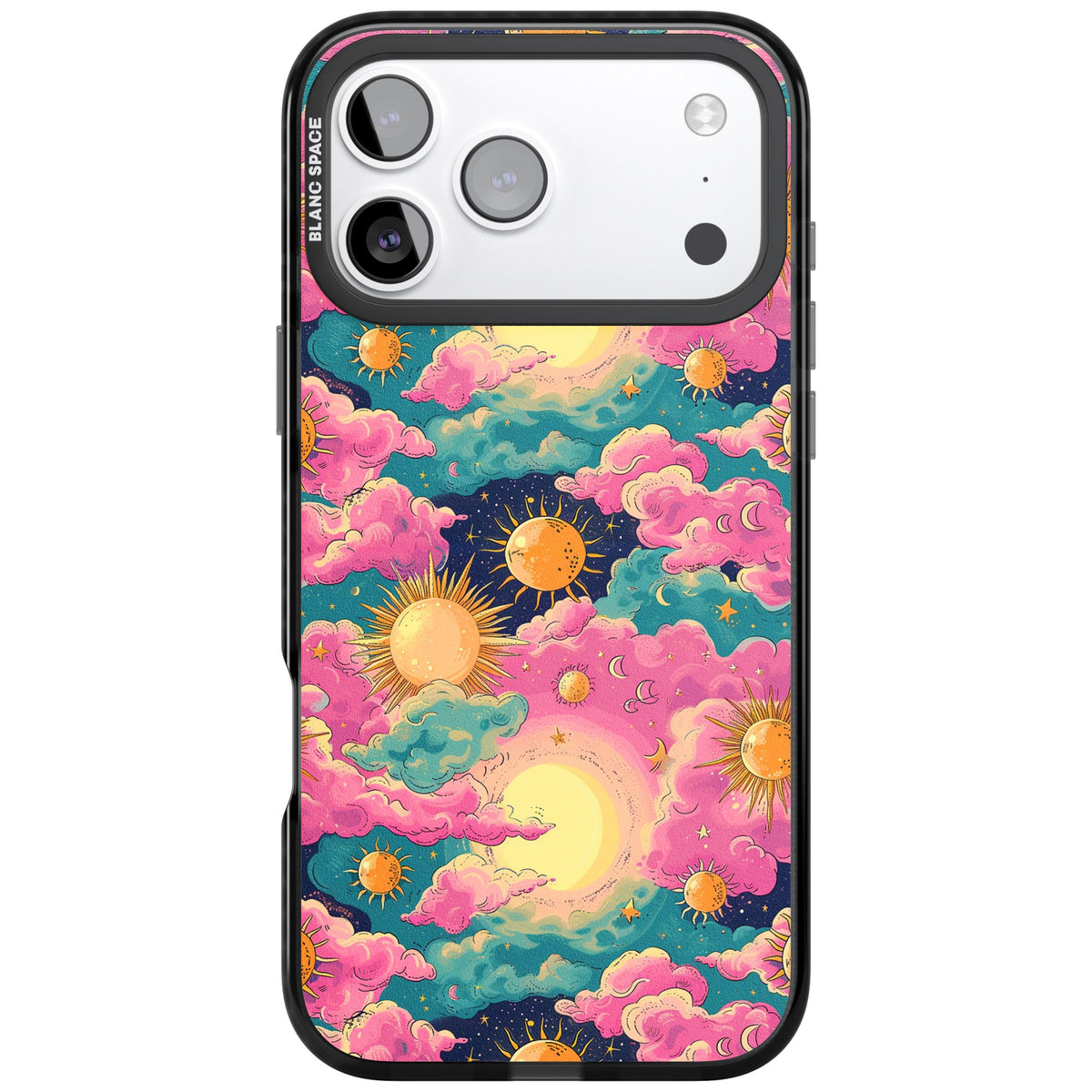 Starlight Clouds iPhone 17 Pro Max Impact Black Phone Case front
