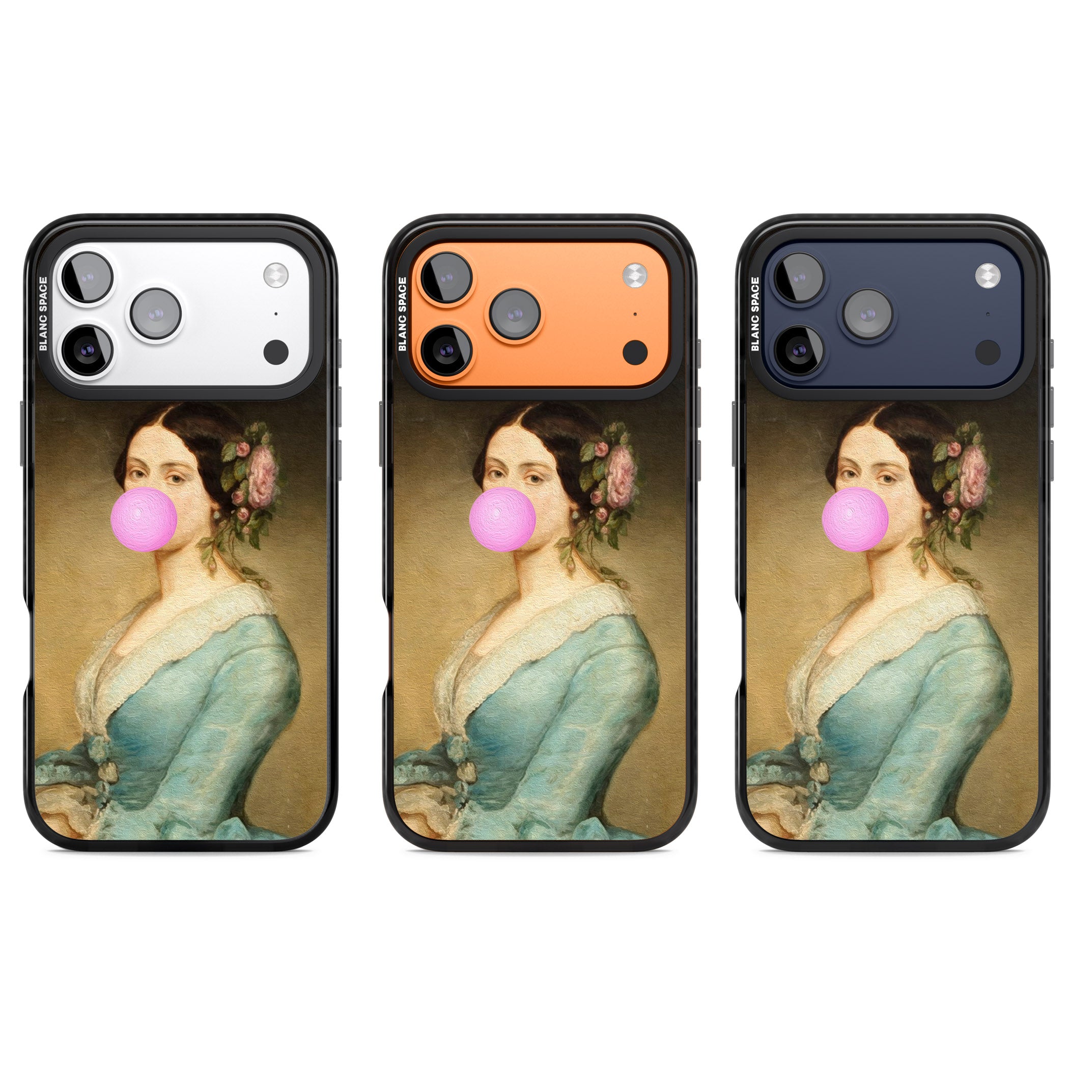 Bubblegum Renaissance iPhone 17 Pro Impact Black Phone Case APT Impact Protection