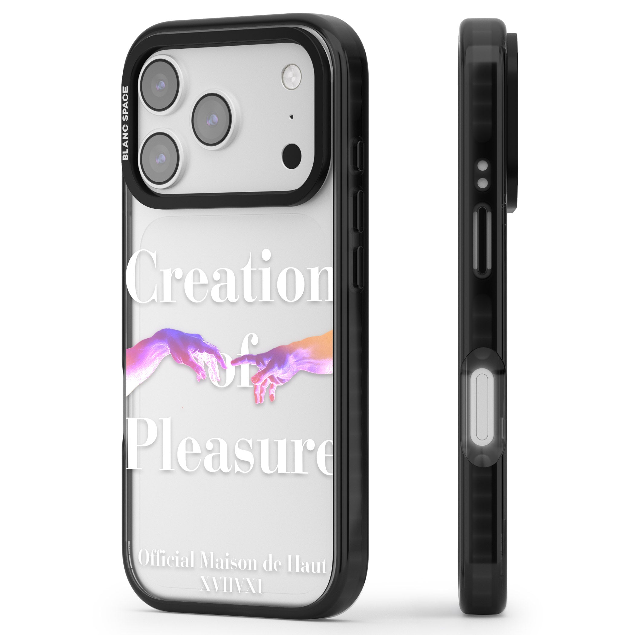 Creation Of Pleasure iPhone 17 Pro Impact Black Phone Case Side Profile