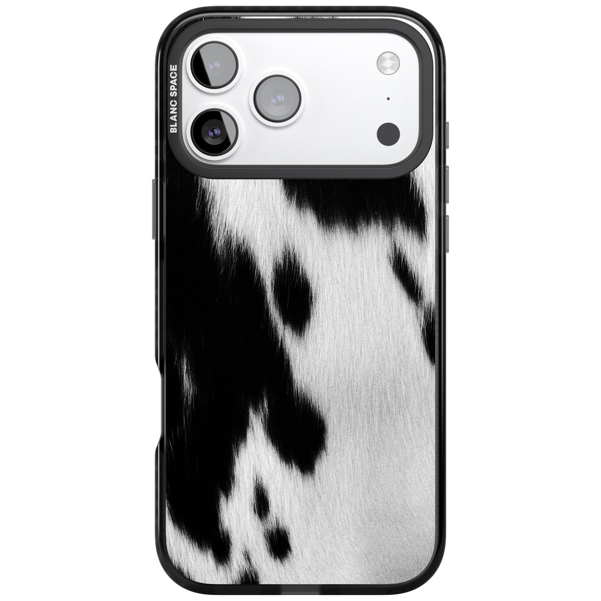 Cowhide iPhone 17 Pro Max Impact Black Phone Case front