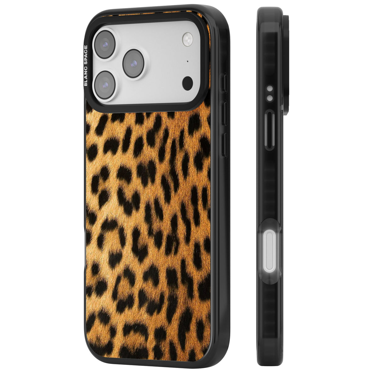 Savannah Leopard iPhone 17 Pro Max Impact Black Phone Case side