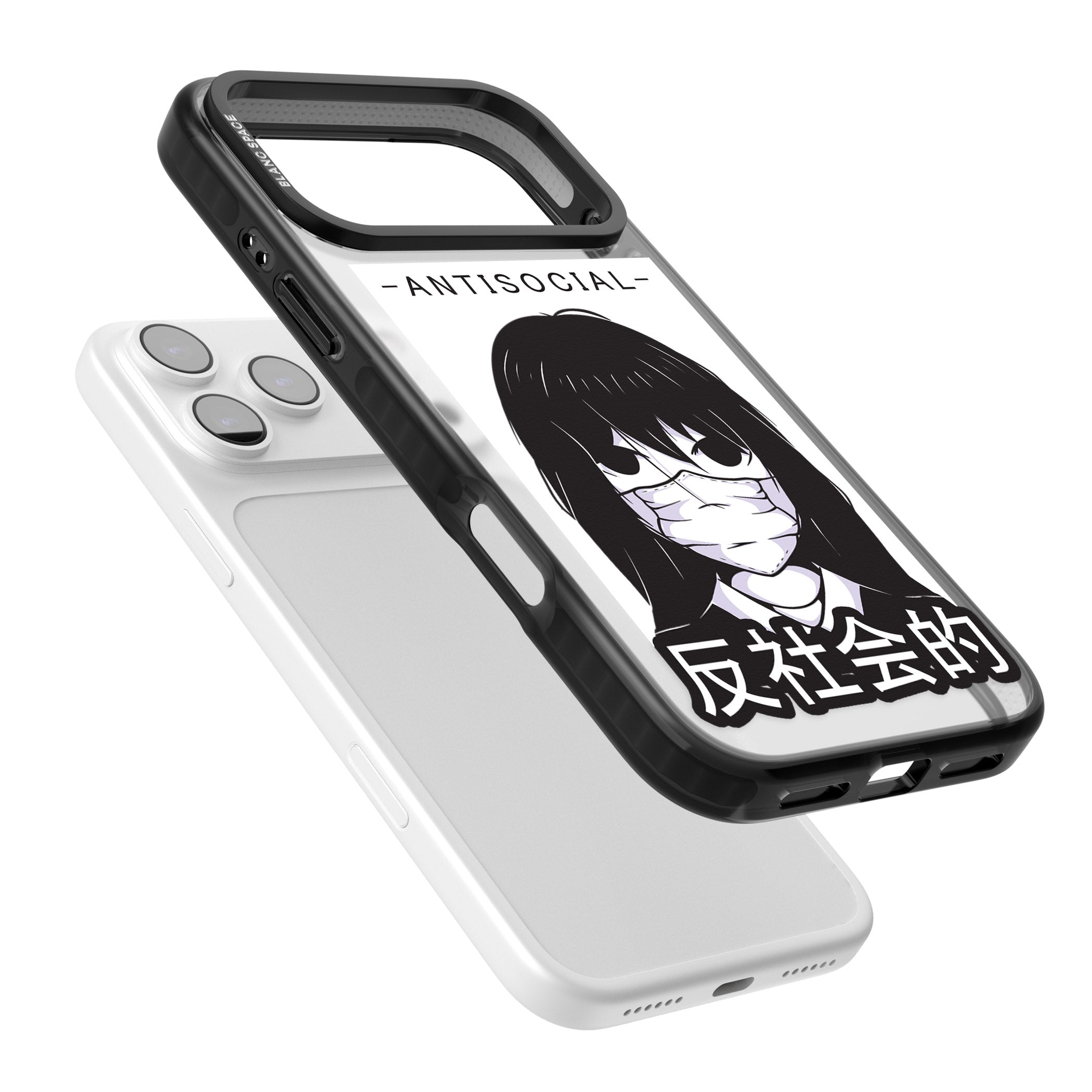 Anti Social iPhone 17 Pro Impact Black Phone Case Colours