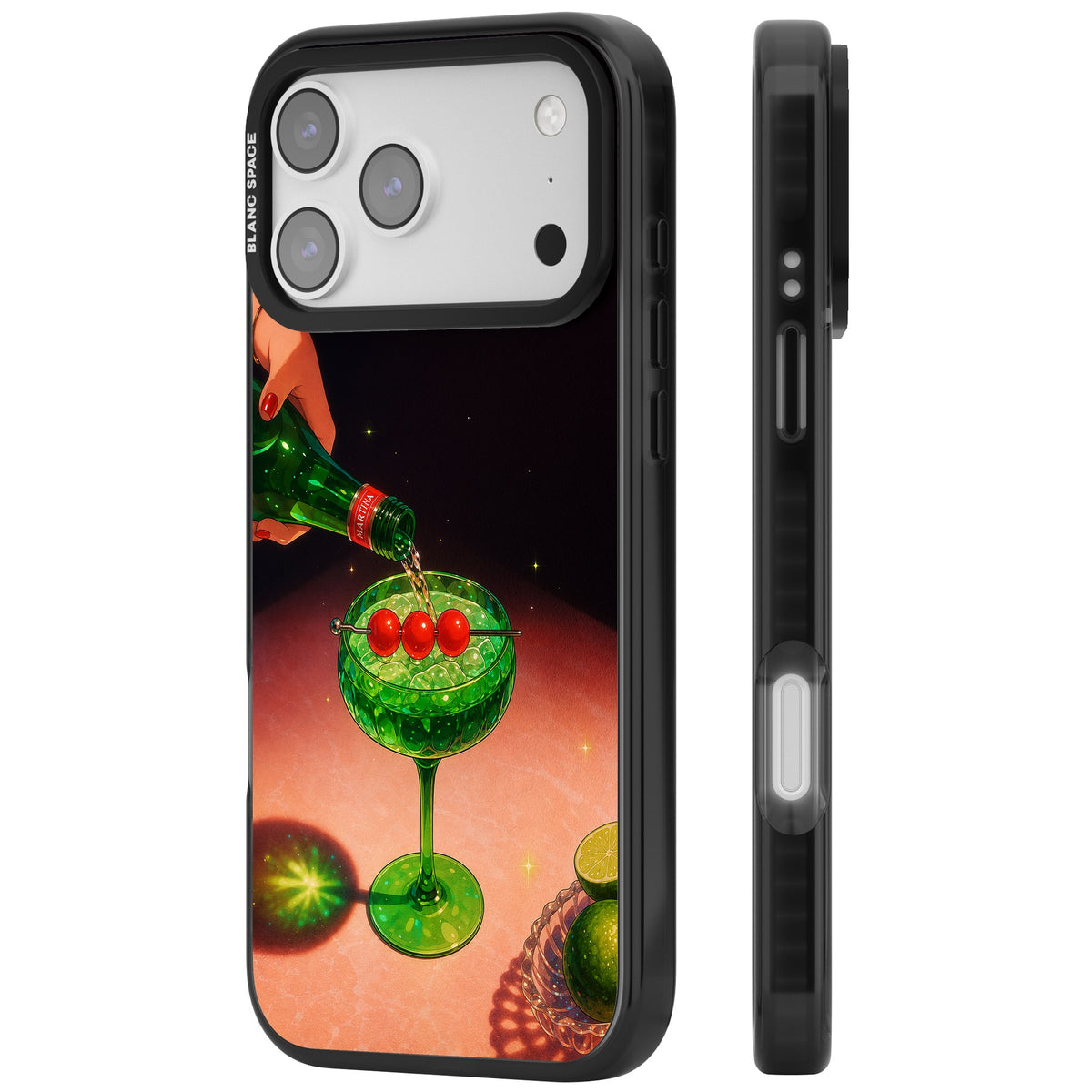Absinthe Hour iPhone 17 Pro Max Impact Black Phone Case side