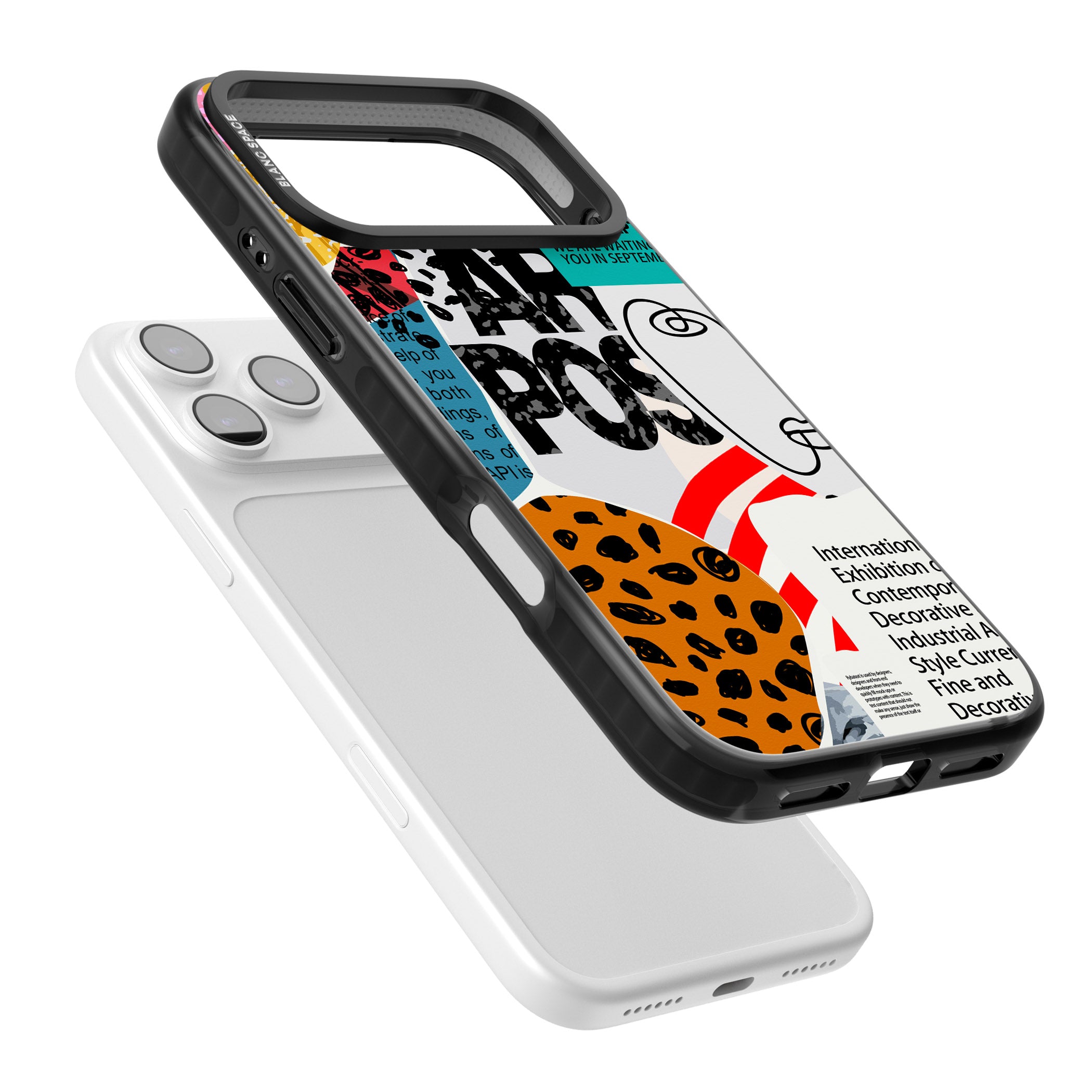 Abstract Art Poster iPhone 17 Pro Impact Black Phone Case Colours