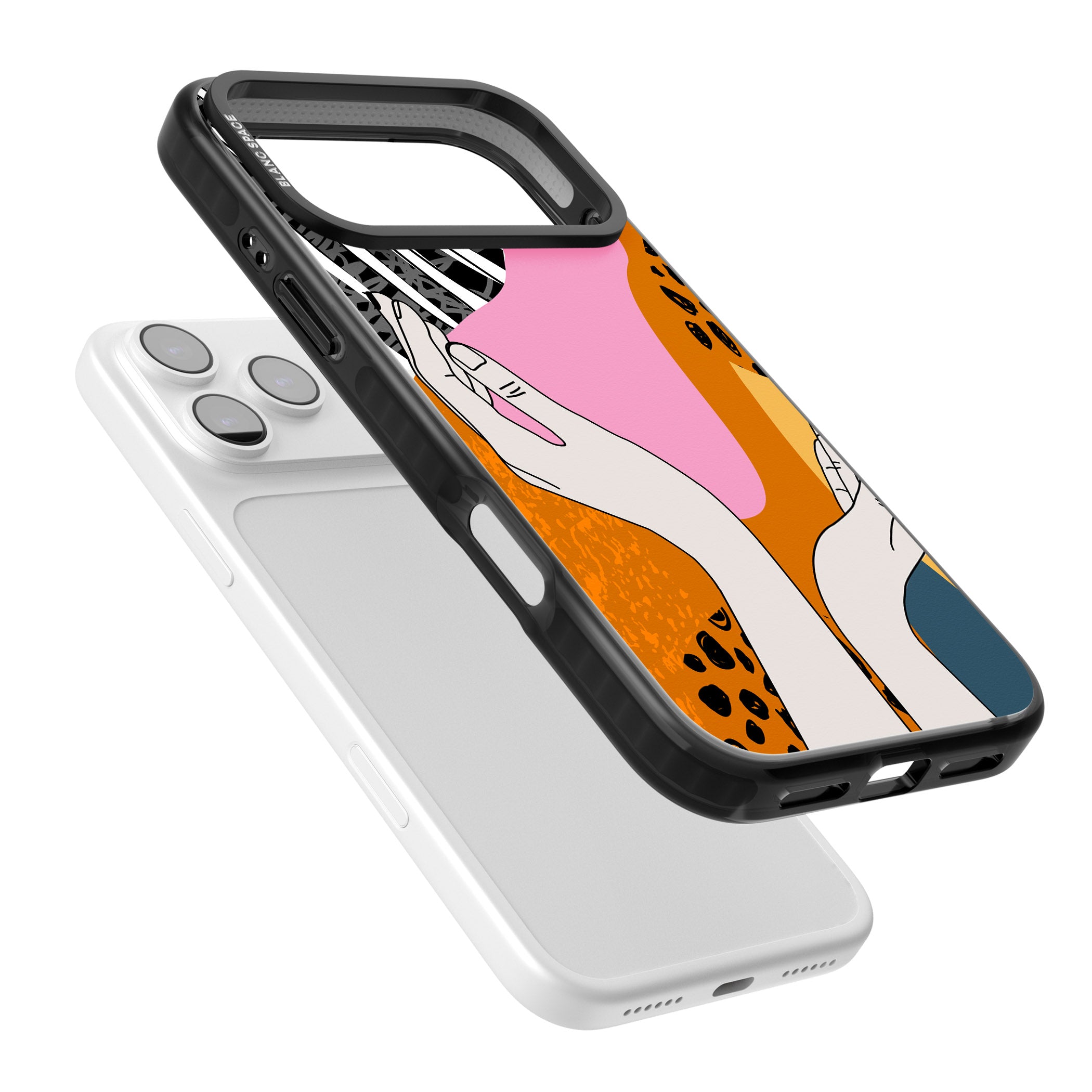 Abstract Vibes iPhone 17 Pro Impact Black Phone Case Colours