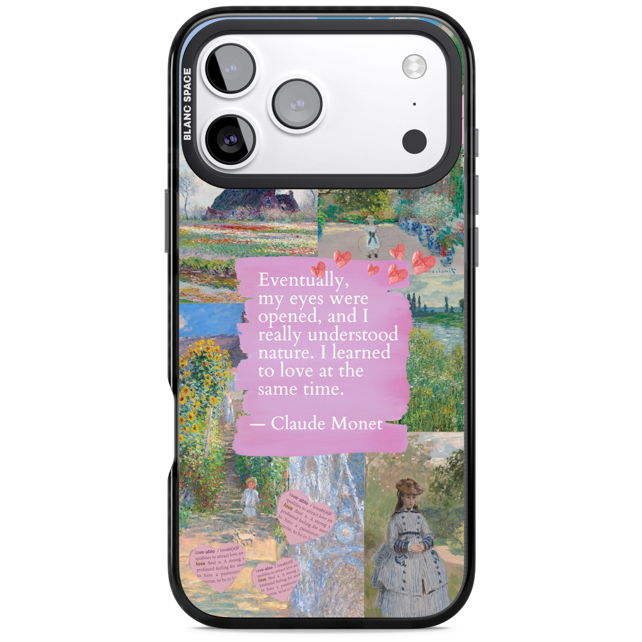 Monet 'Eyes Were Opened' Collage iPhone 17 Pro Impact Black Phone Case