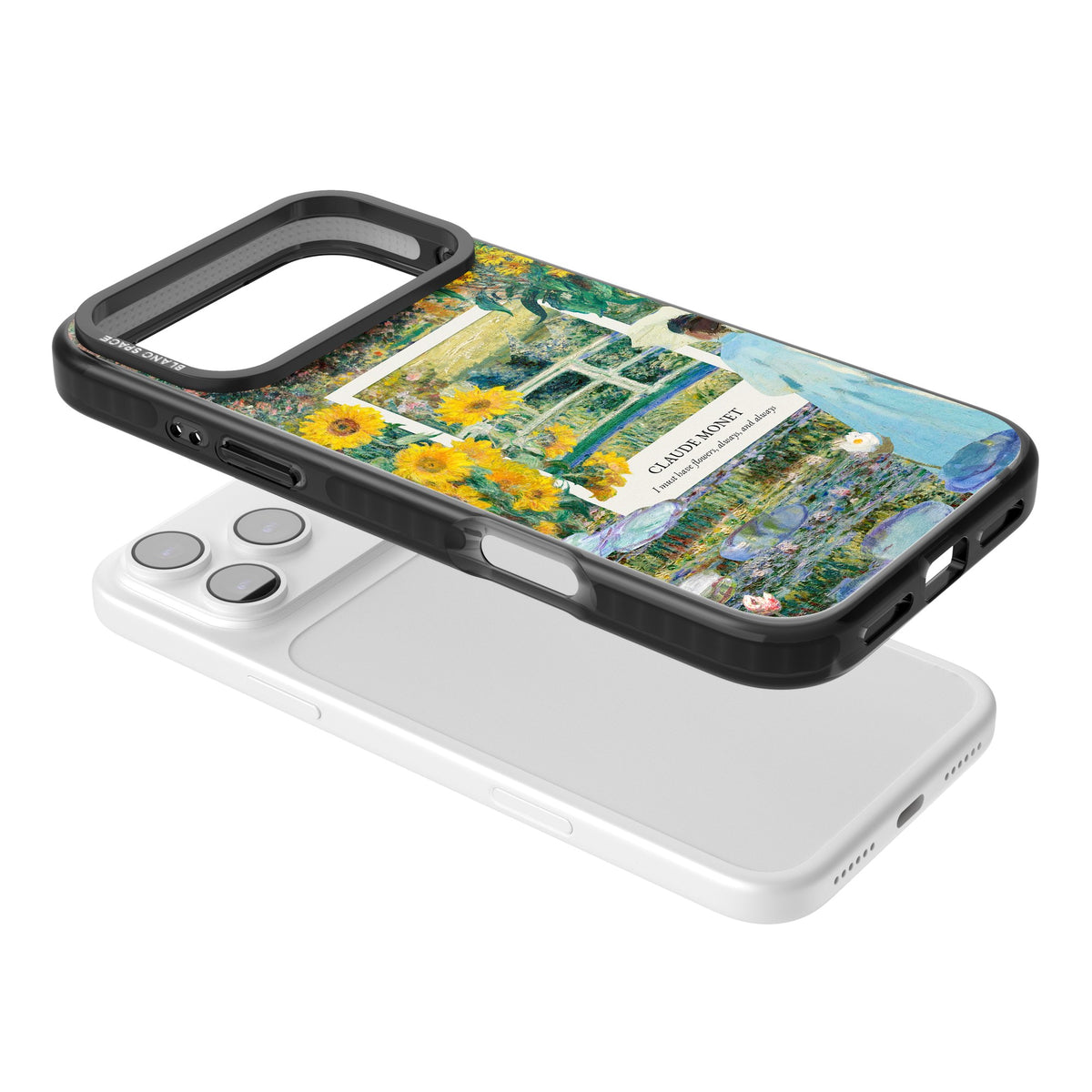 Monet Garden Bridge iPhone 17 Pro Max Impact Black Phone Case angled