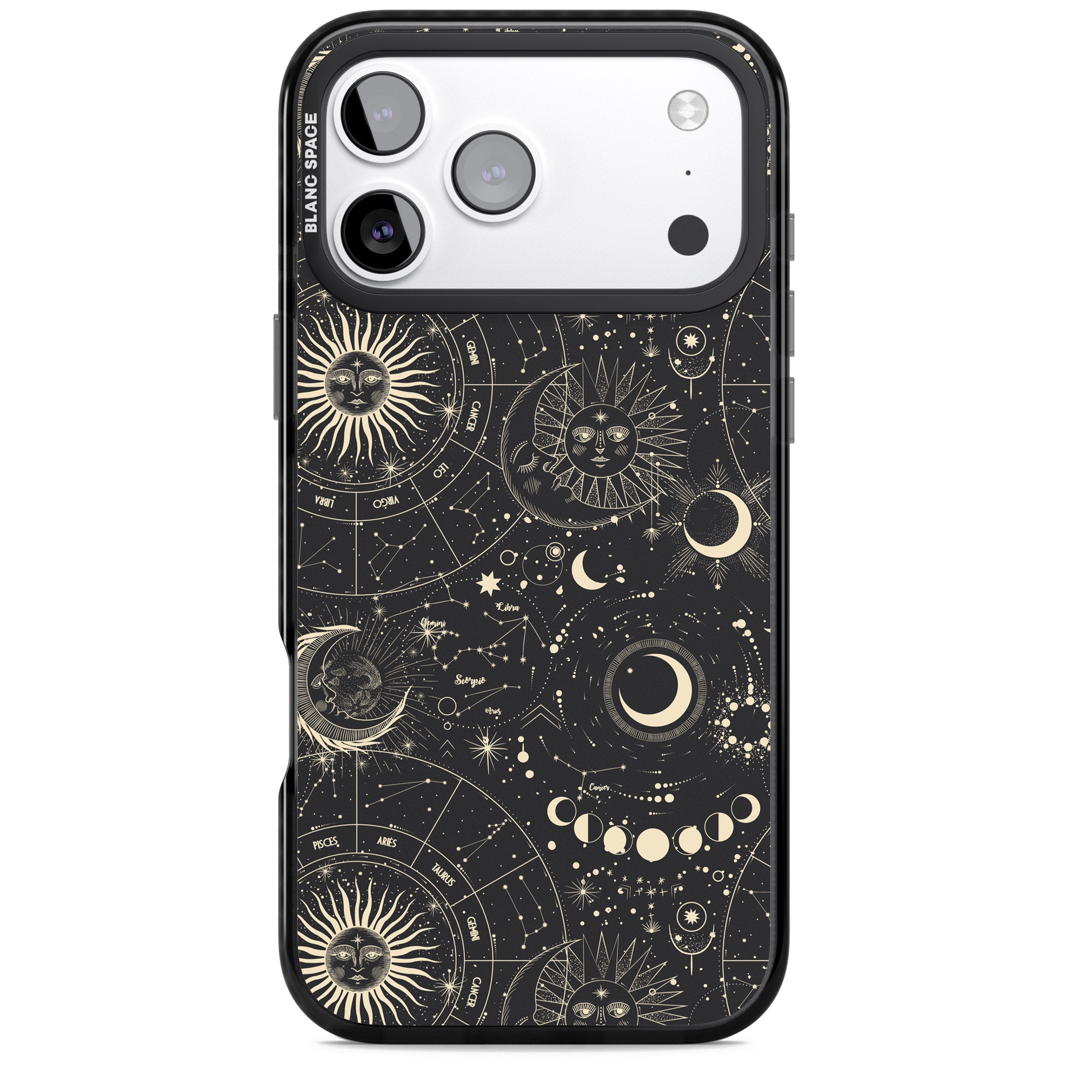 Celestial Suns, Moons & Zodiacs iPhone 17 Pro Impact Black Phone Case